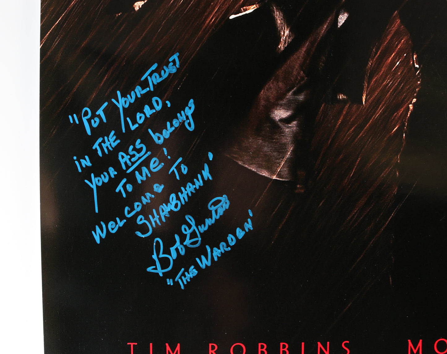 
                  
                    Bob Gunton as Warden Samuel Norton in The Shawshank Redemption Signed 23.5x36 Poster with Character Name & Quote
                  
                