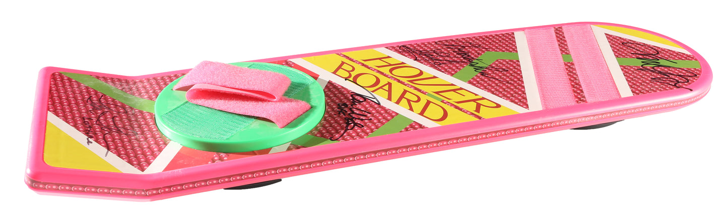 
                  
                    Back to the Future Part II 1:1: Scale Prop Replica Hoverboard Cast Signed by Michael J. Fox, Christopher Lloyd, Lea Thompson, & Tom Wilson with Character Names
                  
                