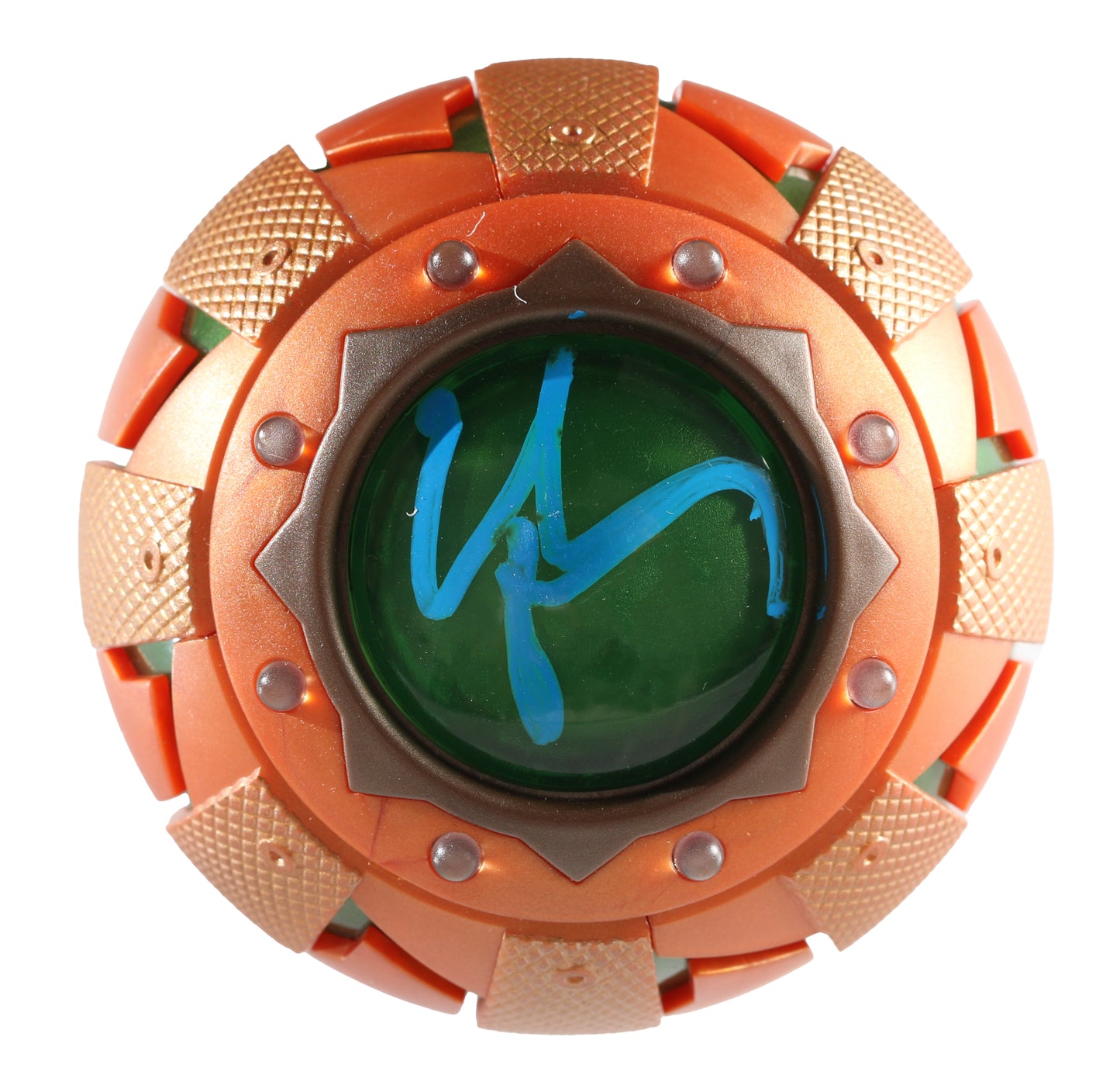 
                  
                    Green Goblin from Spider-Man: No Way Home Prop Replica Hasbro Legends Series Electronic Pumpkin Bomb Signed by Willem Dafoe
                  
                