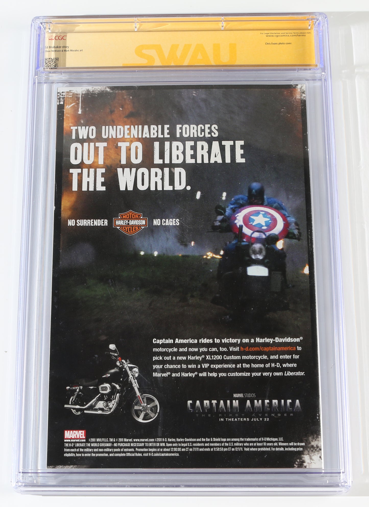 
                  
                    Captain America #1 - Chris Evans as Captain America with Character Name (CGC Signature Series 8.5) 2011
                  
                