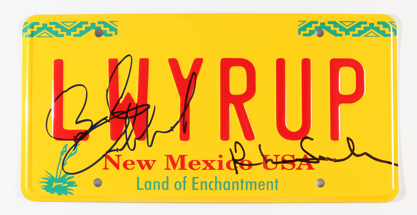
                  
                    Bob Odenkirk as Saul Goodman & Rhea Seehorn as Kim Wexler in Better Call Saul Signed Prop Replica License Plate
                  
                