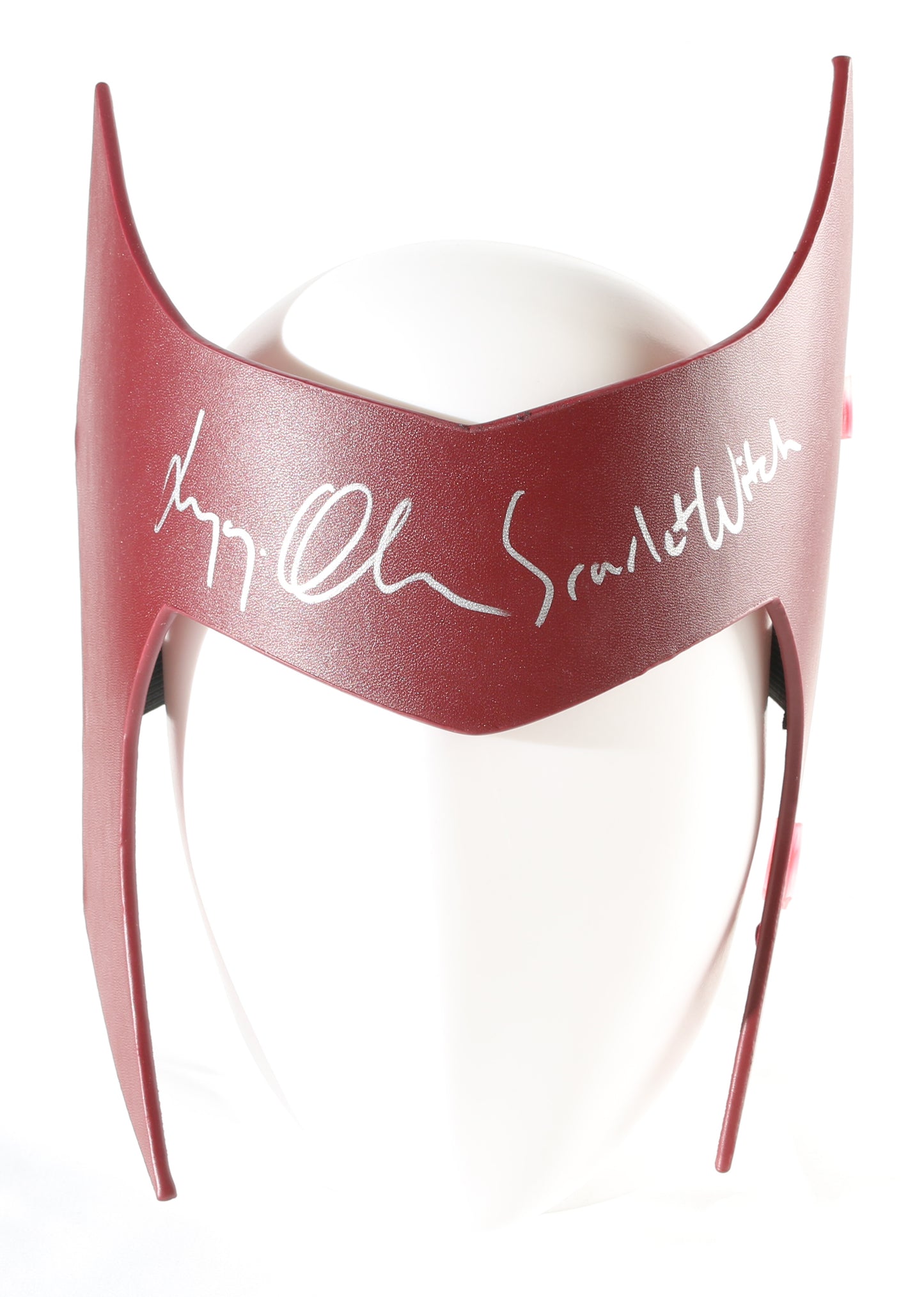 
                  
                    Elizabeth Olsen as Scarlet Witch in WandaVision (JSA) Signed Prop Replica Tiara with Character Name
                  
                