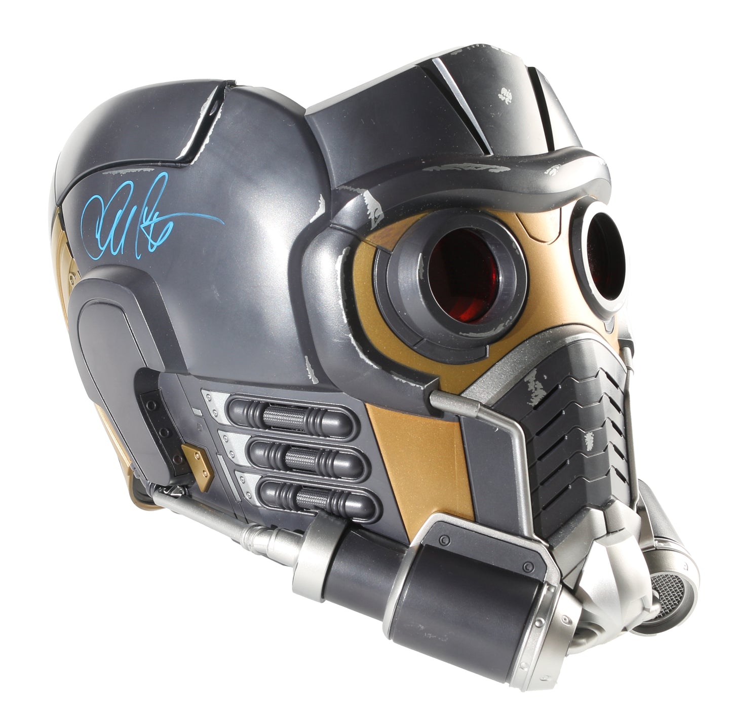 
                  
                    Chris Pratt as Star-Lord in Guardians of the Galaxy (Beckett) Signed Hasbro Legends Series Prop Replica Helmet
                  
                