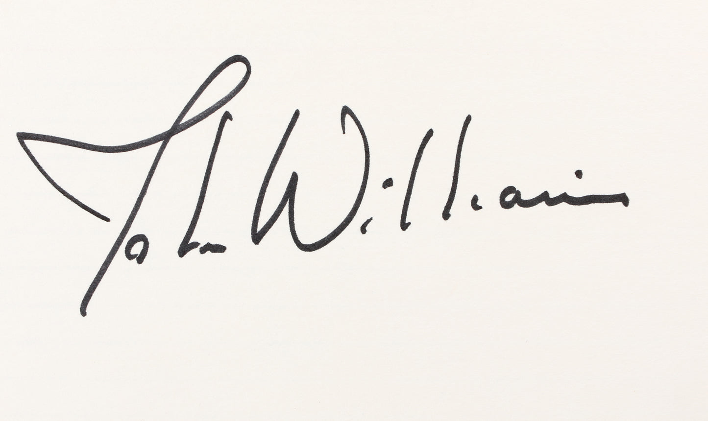 
                  
                    John Williams Composer of Star Wars, Indiana Jones, Superman, Harry Potter, Jurassic Park, Jaws, E.T. The Extra Terrestrial, & More Signed 5x3 Index Card
                  
                
