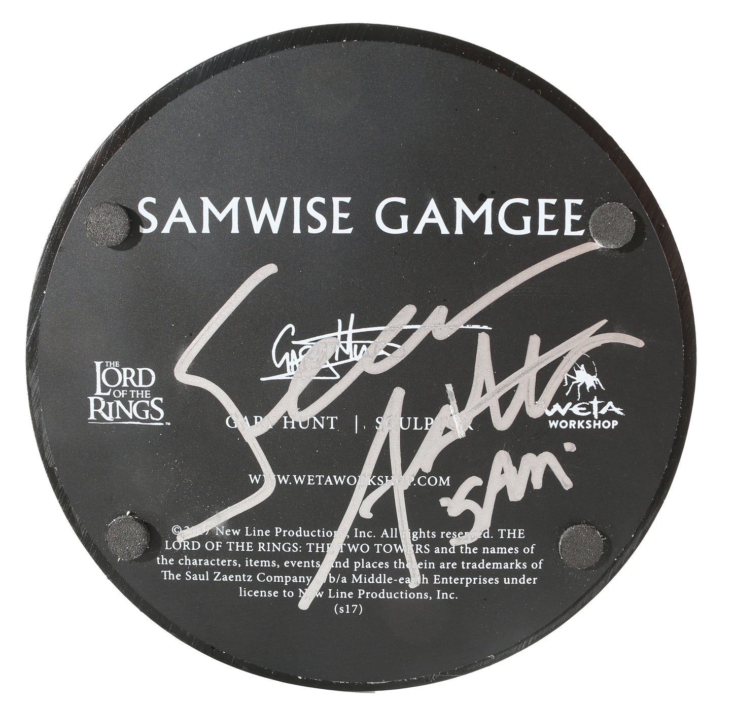 
                  
                    Sean Astin as Samwise Gamgee in The Lord of the Rings Signed Weta Workshop Collectible Statue with Character Name
                  
                
