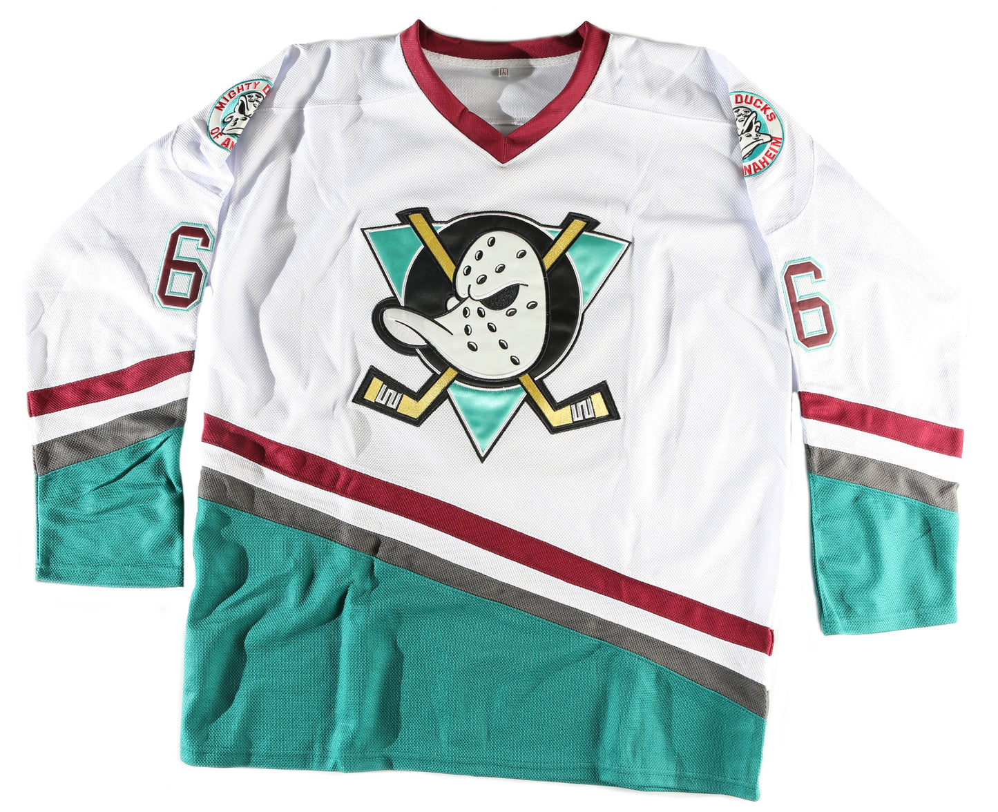 
                  
                    Coach Gordon Bombay from The Mighty Ducks (Beckett) Prop Replica Jersey Signed by Emilio Estevez with Character Name & Quote
                  
                
