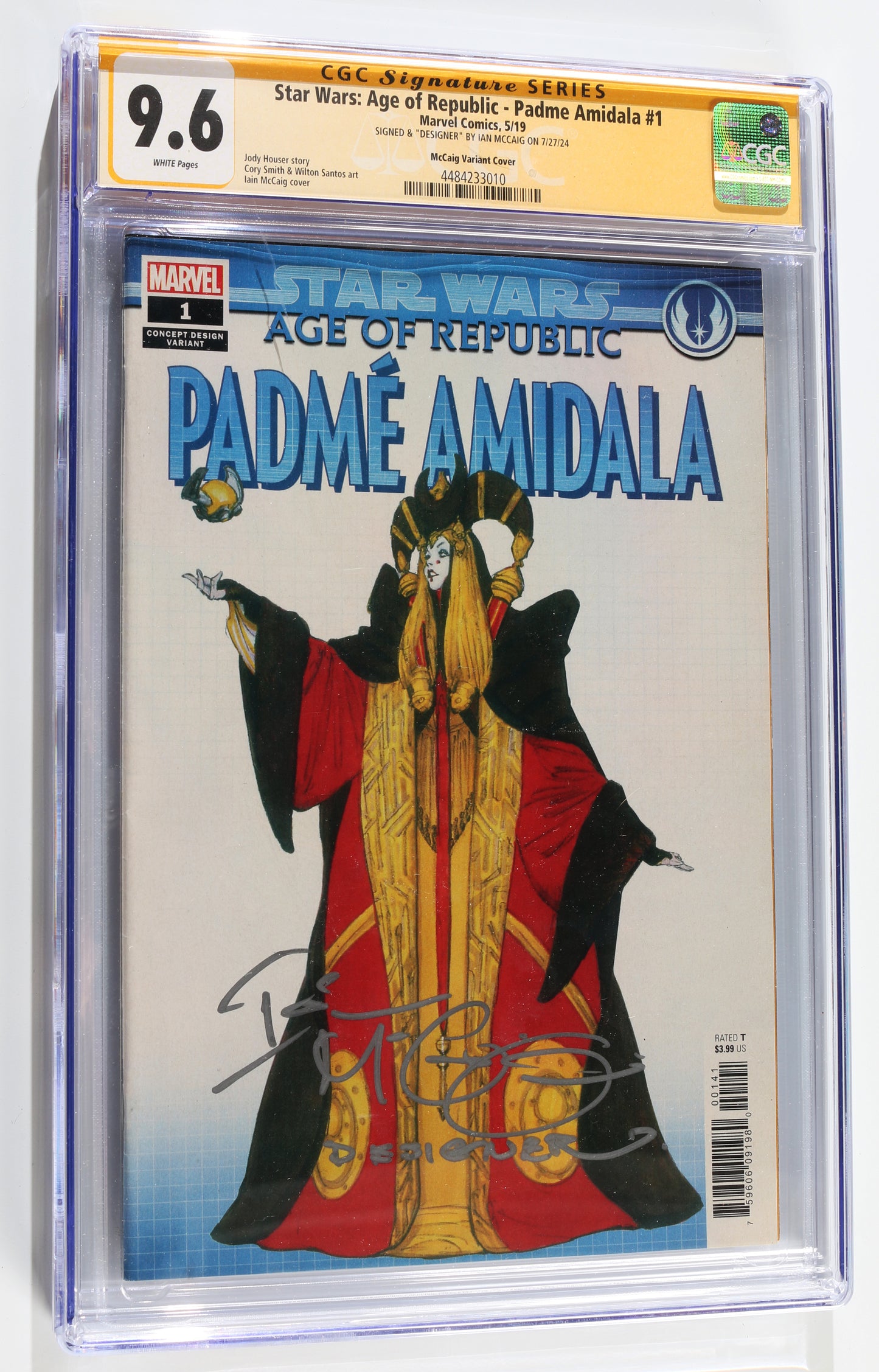 
                  
                    Star Wars: Age of Republic - Padme Amidala #1 - Signed by Ian McCraig (CGC Signature Series 9.6) 2019
                  
                
