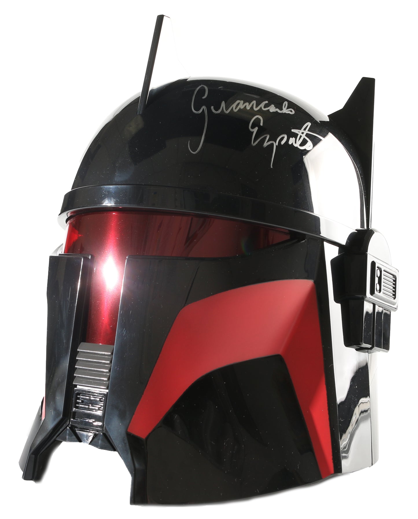 
                  
                    Moff Gideon from Star Wars: The Mandalorian Prop Replica Hasbro The Black Series Helmet Signed by Giancarlo Esposito
                  
                