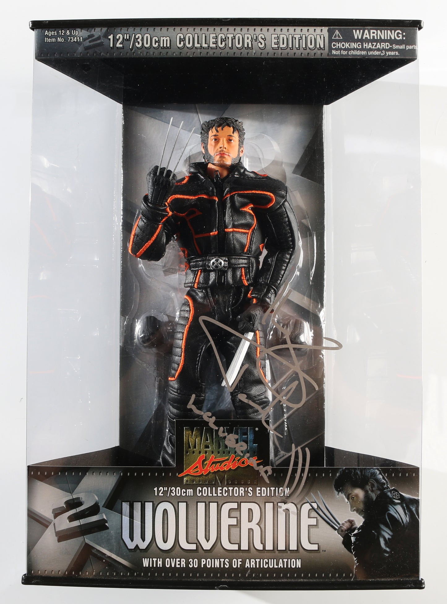 
                  
                    Hugh Jackman as Wolverine in X-Men Signed Toy Biz Action Figure with Character Name & Claw Marks
                  
                
