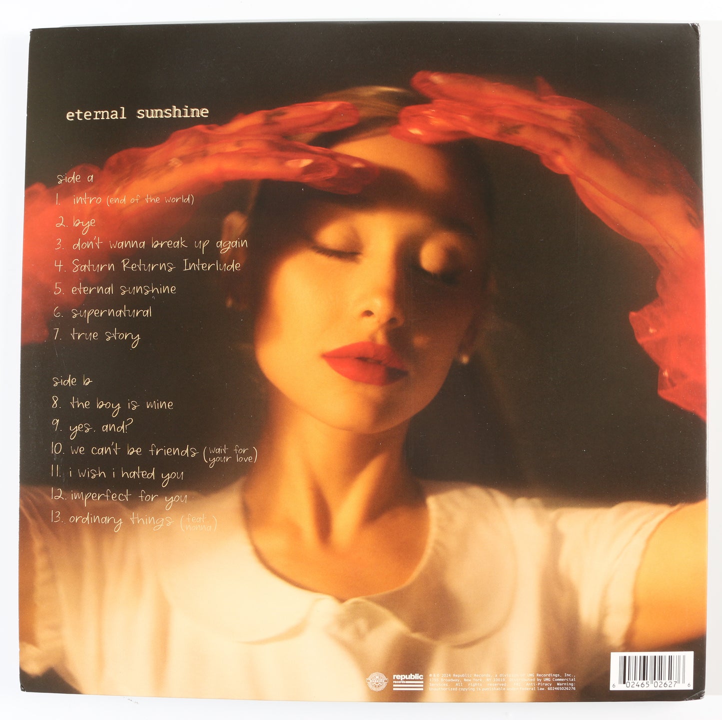
                  
                    Ariana Grande: Eternal Sunshine 12" Vinyl LP Record Signed by Ariana Grande
                  
                