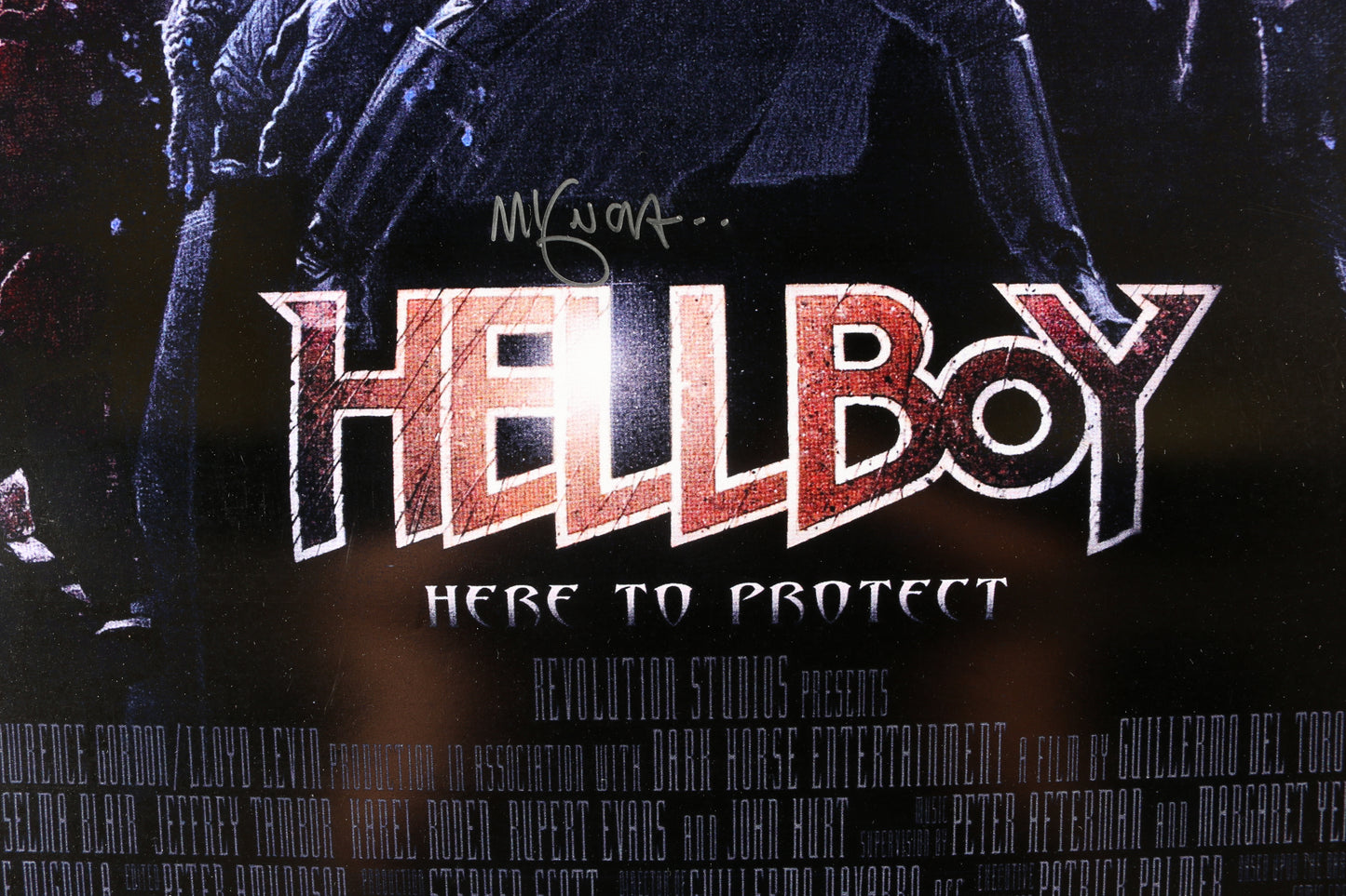 
                  
                    Mike Mignola Creator & Guillermo del Toro Director of Hellboy Signed 27x40 Poster
                  
                