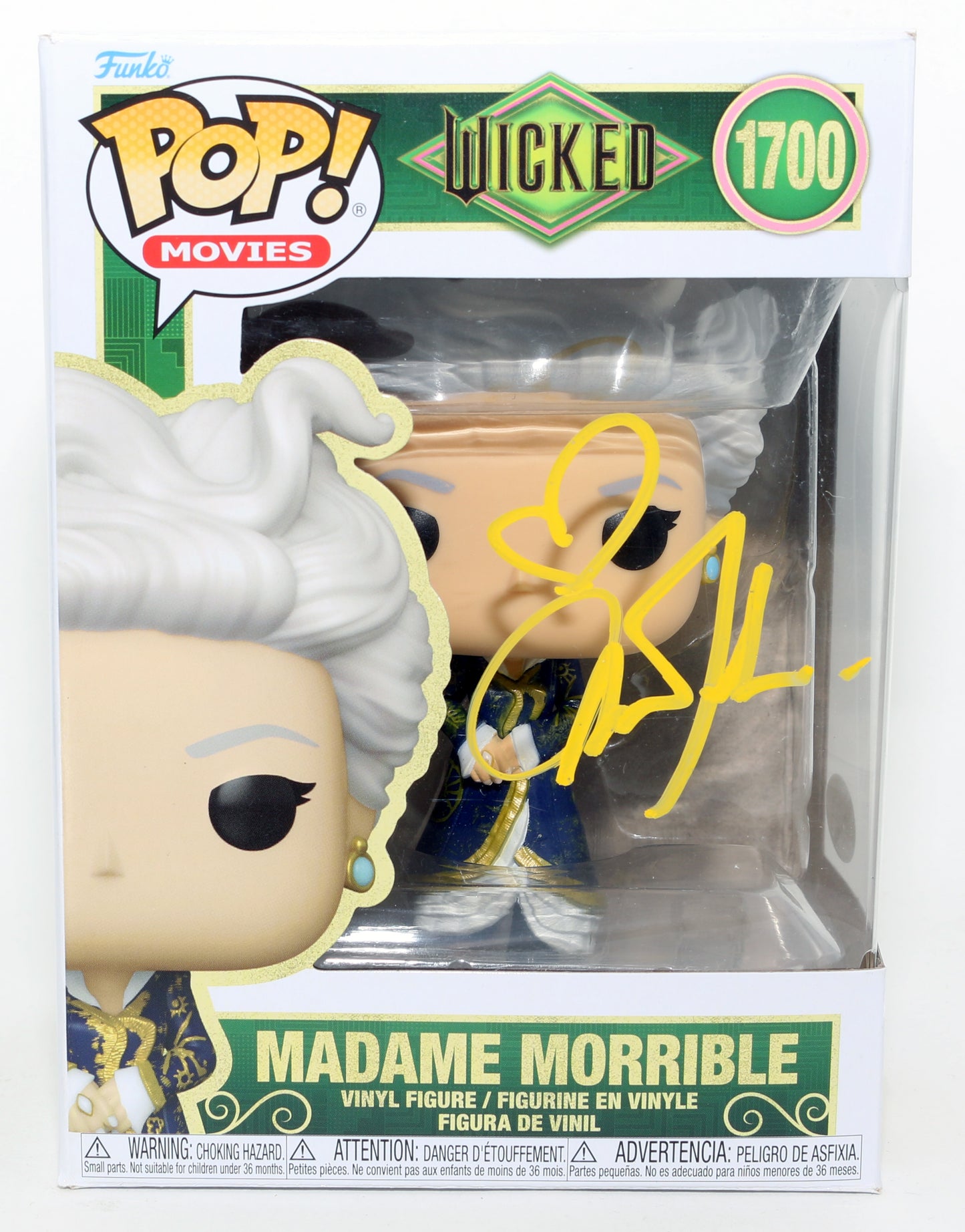 
                  
                    Michelle Yeoh as Madame Morrible in Wicked (JSA) Signed Funko POP! #1700
                  
                