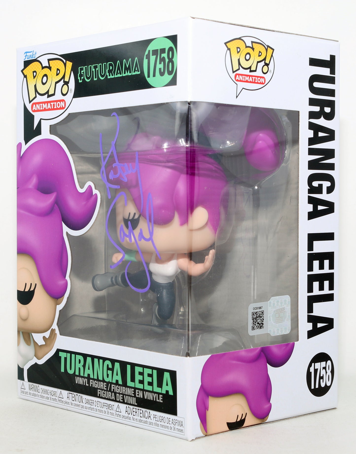 
                  
                    Katey Sagal as Turanga Leela in Futurama Signed Funko POP! #1758
                  
                
