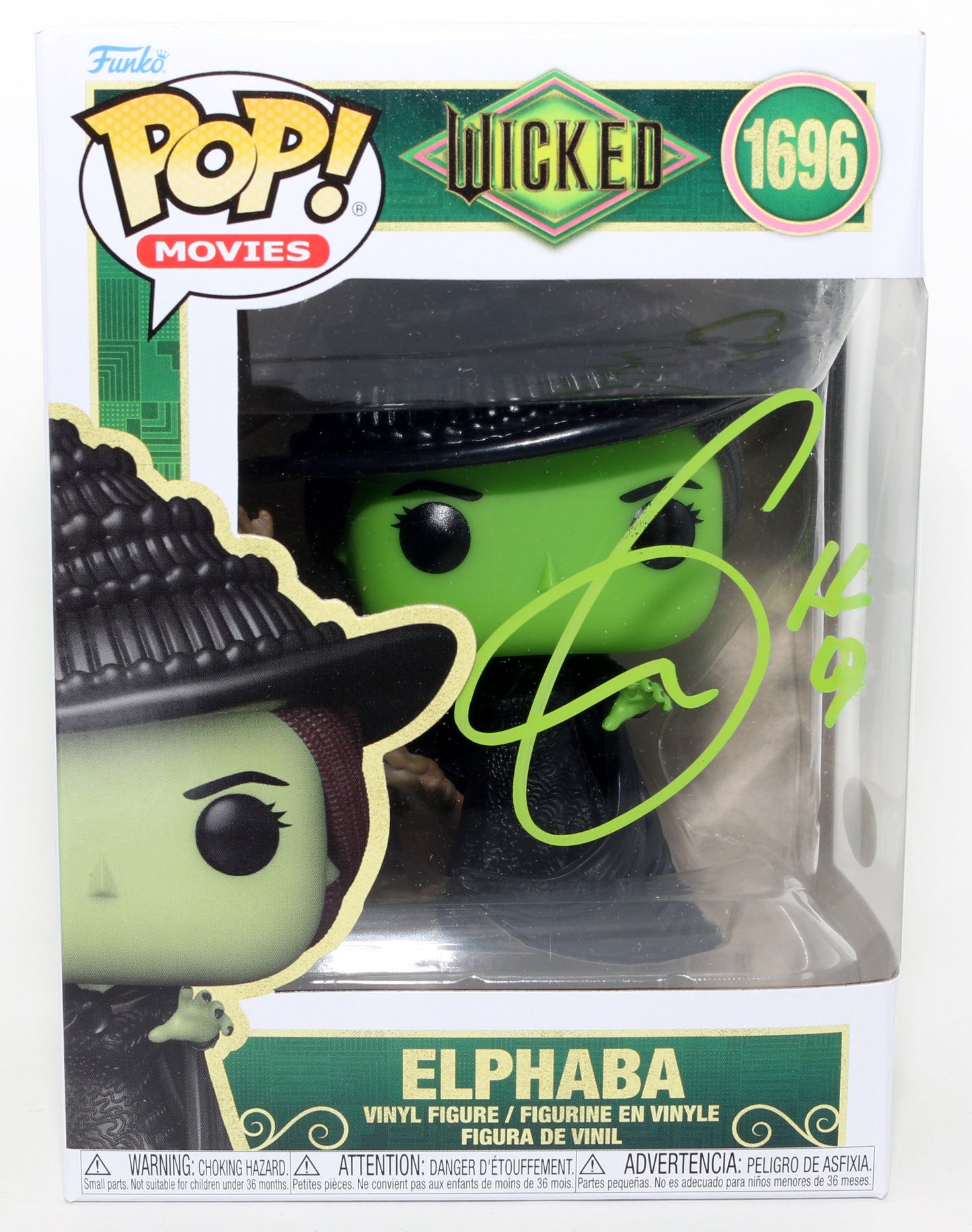 
                  
                    Cynthia Erivo as Elphaba in Wicked (JSA) Signed Funko POP! #1696
                  
                