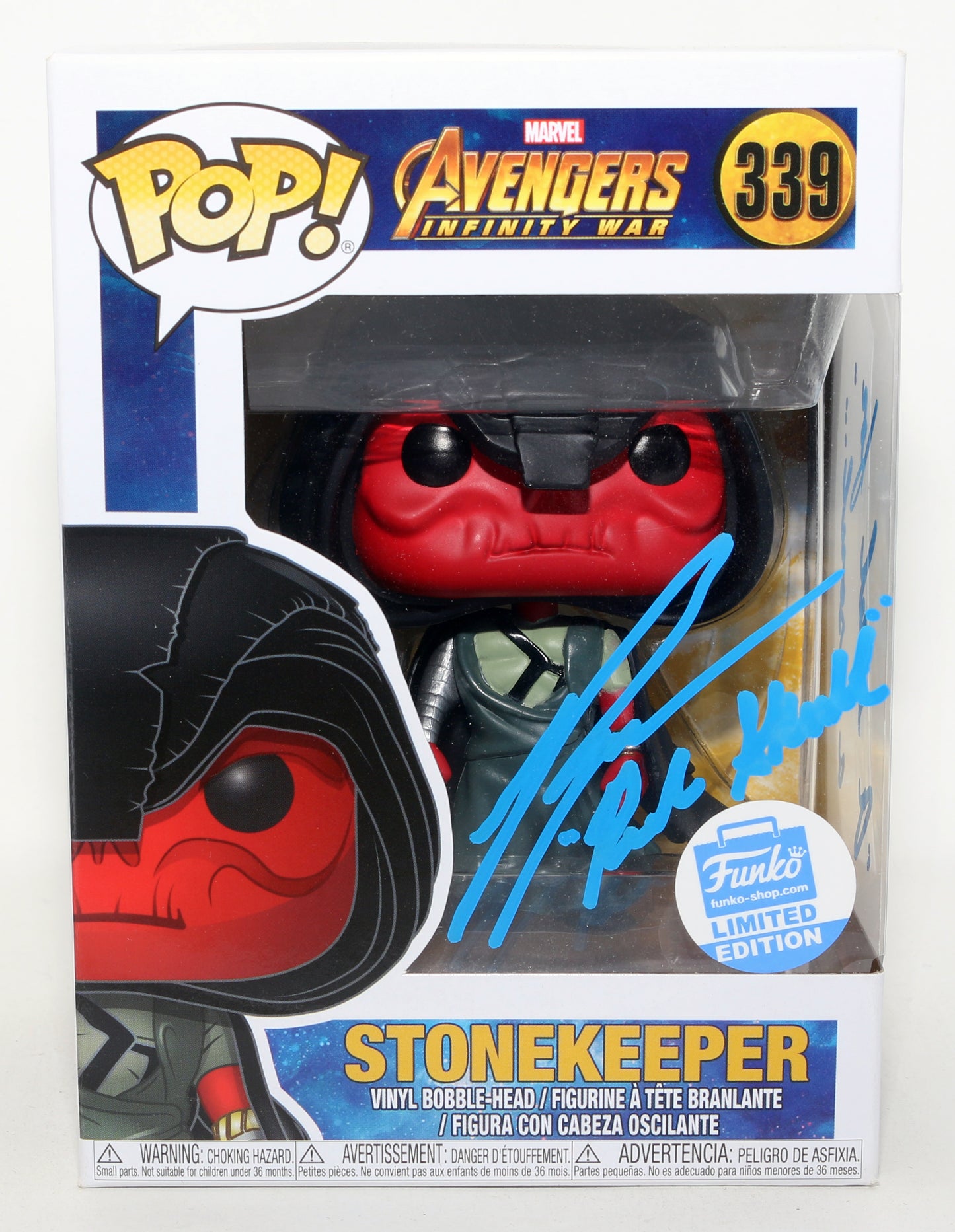 
                  
                    Ross Marquand as the Stonekeeper in Avengers: Infinity War Funko Store Exclusive Signed Funko POP! #339 with Character Name & Quote
                  
                