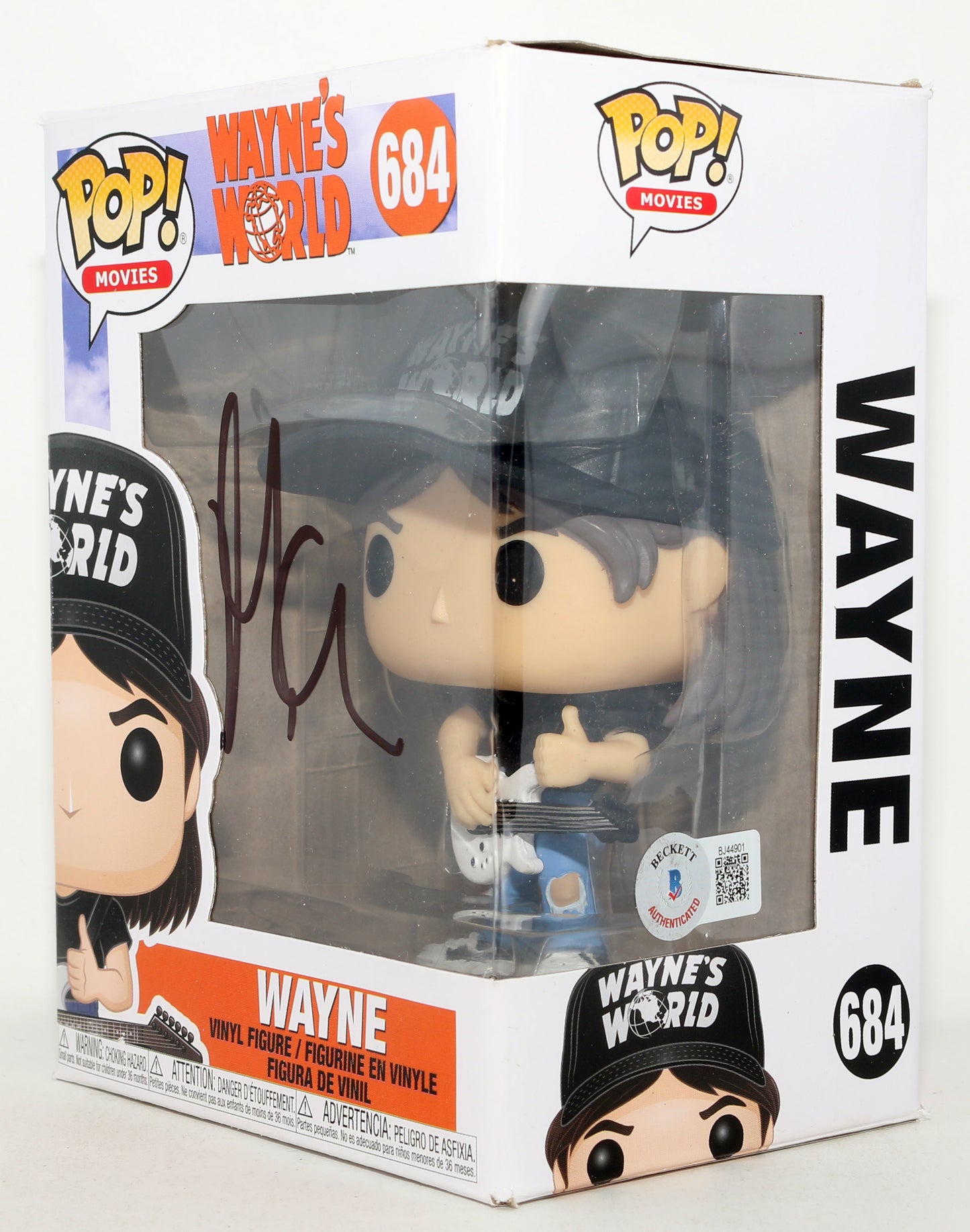 
                  
                    Mike Myers as Wayne in Wayne's World (Beckett) Signed Funko POP! #684
                  
                