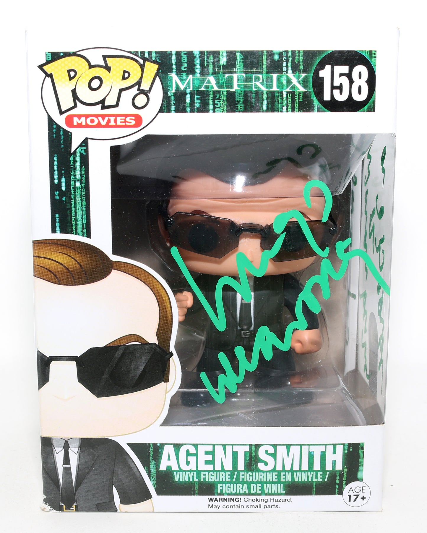
                  
                    Hugo Weaving as Agent Smith in The Matrix (SWAU) Signed Funko POP! #158 with Quote
                  
                