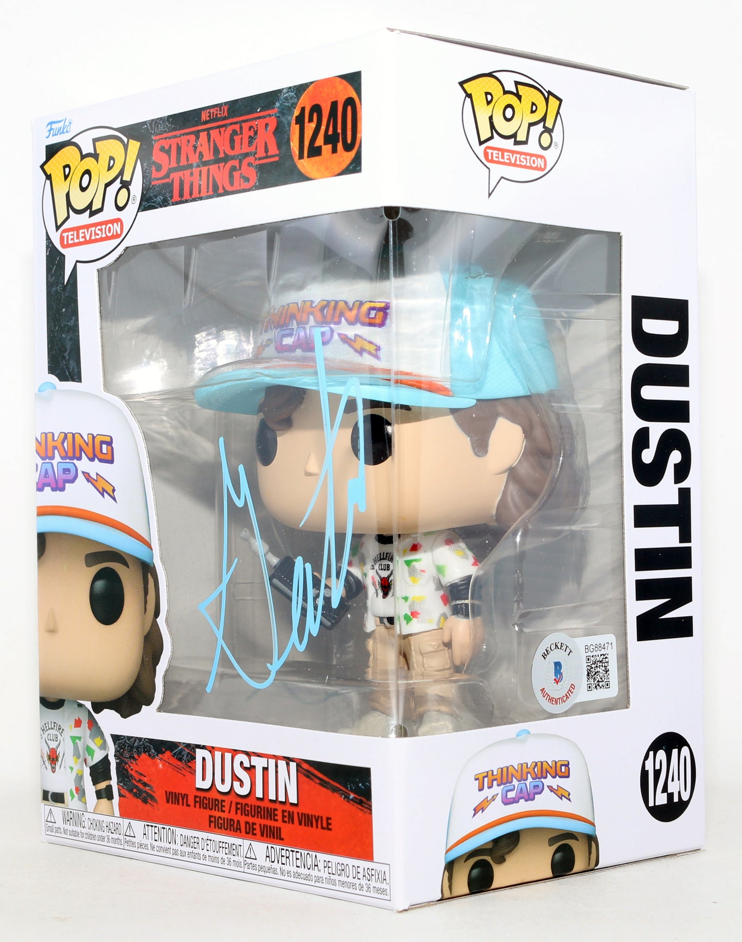 
                  
                    Gaten Matarazzo as Dustin Henderson in Stranger Things (Beckett) Signed Funko POP! #1240
                  
                