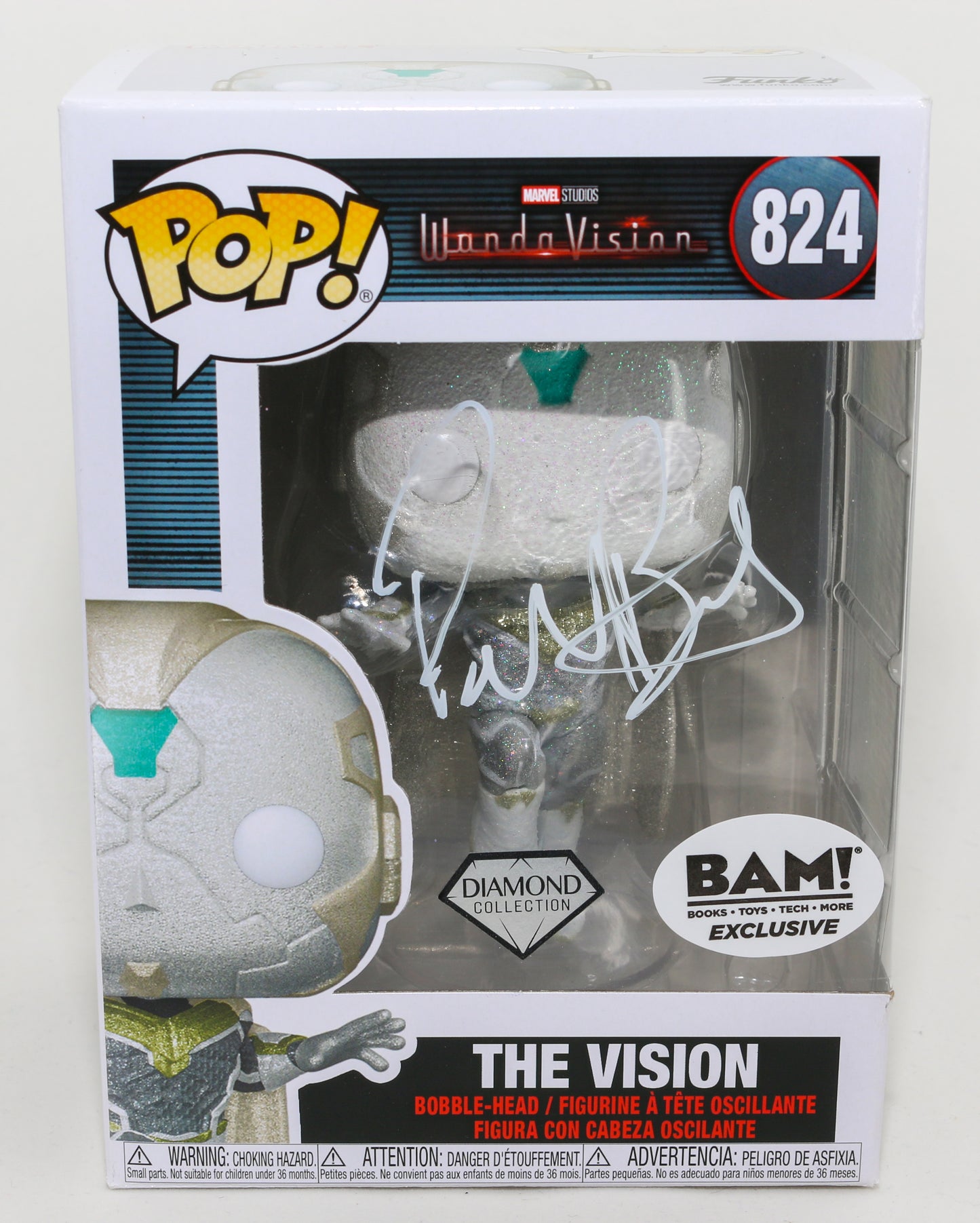 
                  
                    Paul Bettany as The Vision in WandaVision Books-A-Million Exclusive Diamond Collection (Beckett) Signed Funko POP! #824
                  
                