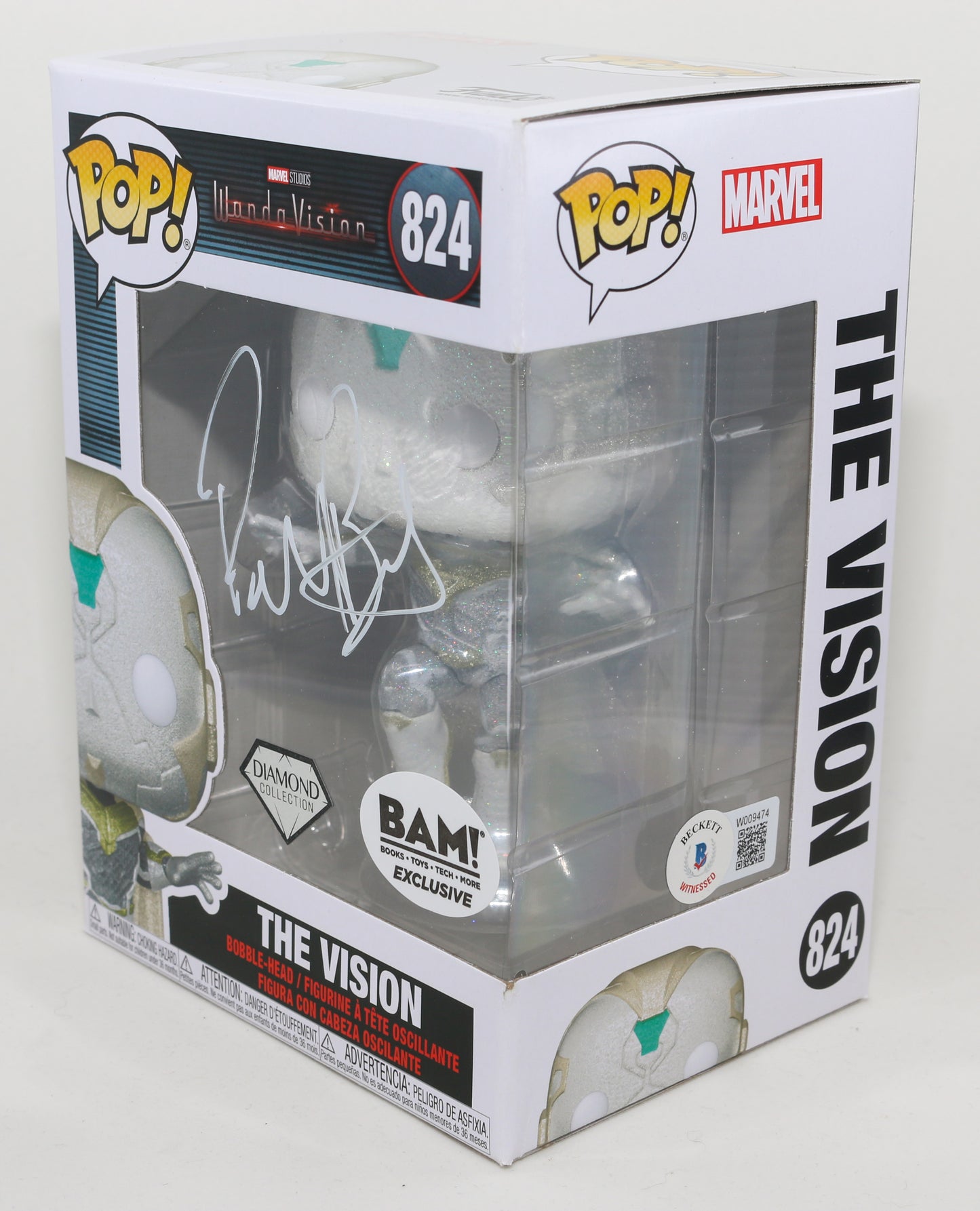 
                  
                    Paul Bettany as The Vision in WandaVision Books-A-Million Exclusive Diamond Collection (Beckett) Signed Funko POP! #824
                  
                