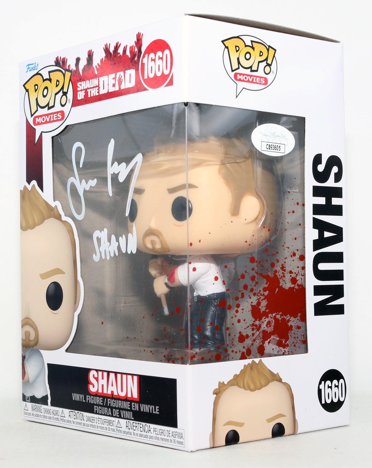 
                  
                    Simon Pegg as Shaun in Shaun of the Dead (JSA) Signed Funko POP! #1660 with Character Name
                  
                