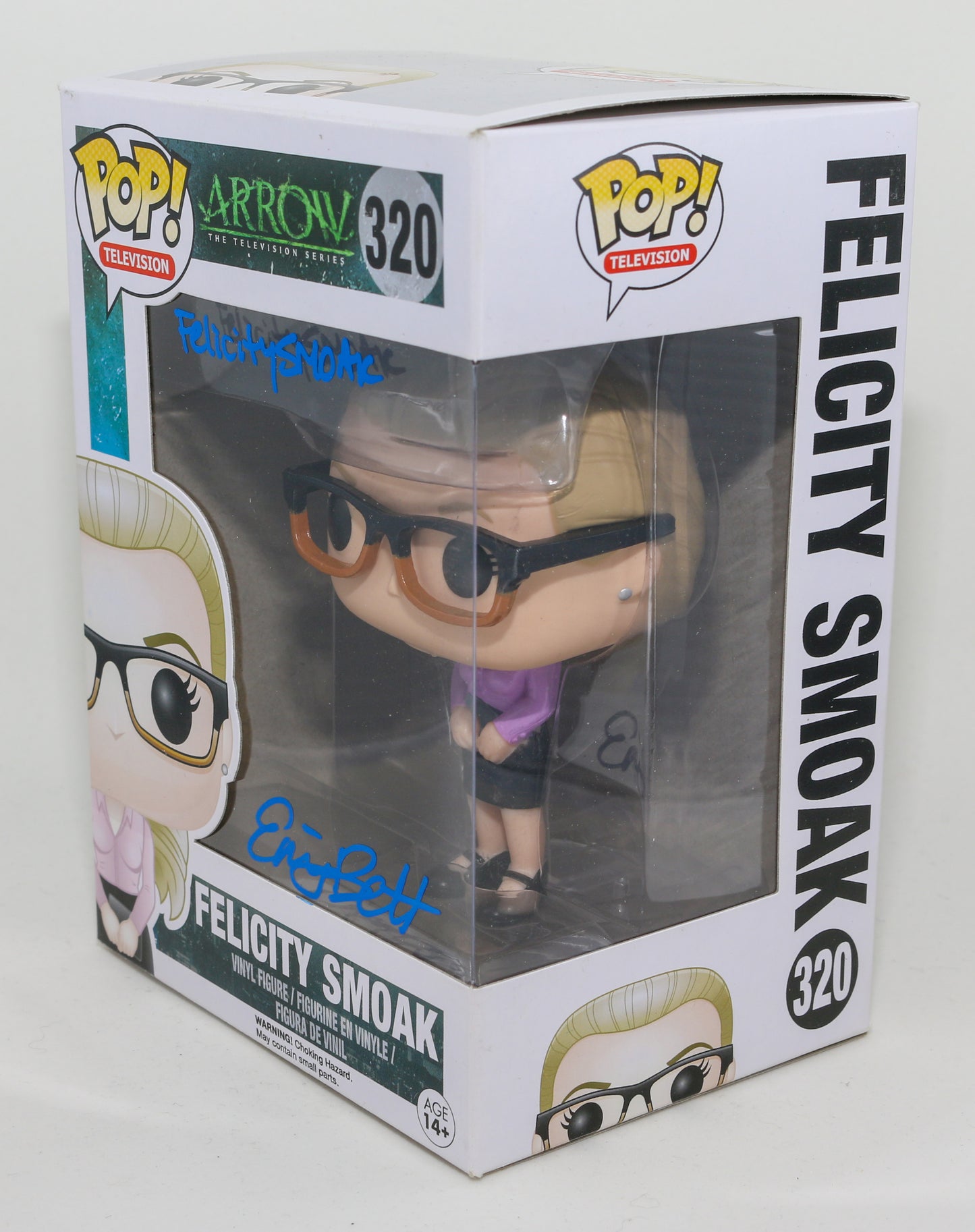 
                  
                    Emily Bett Rickards as Felicity Smoak in Arrowverse Signed Funko POP! #320 with Character Name
                  
                