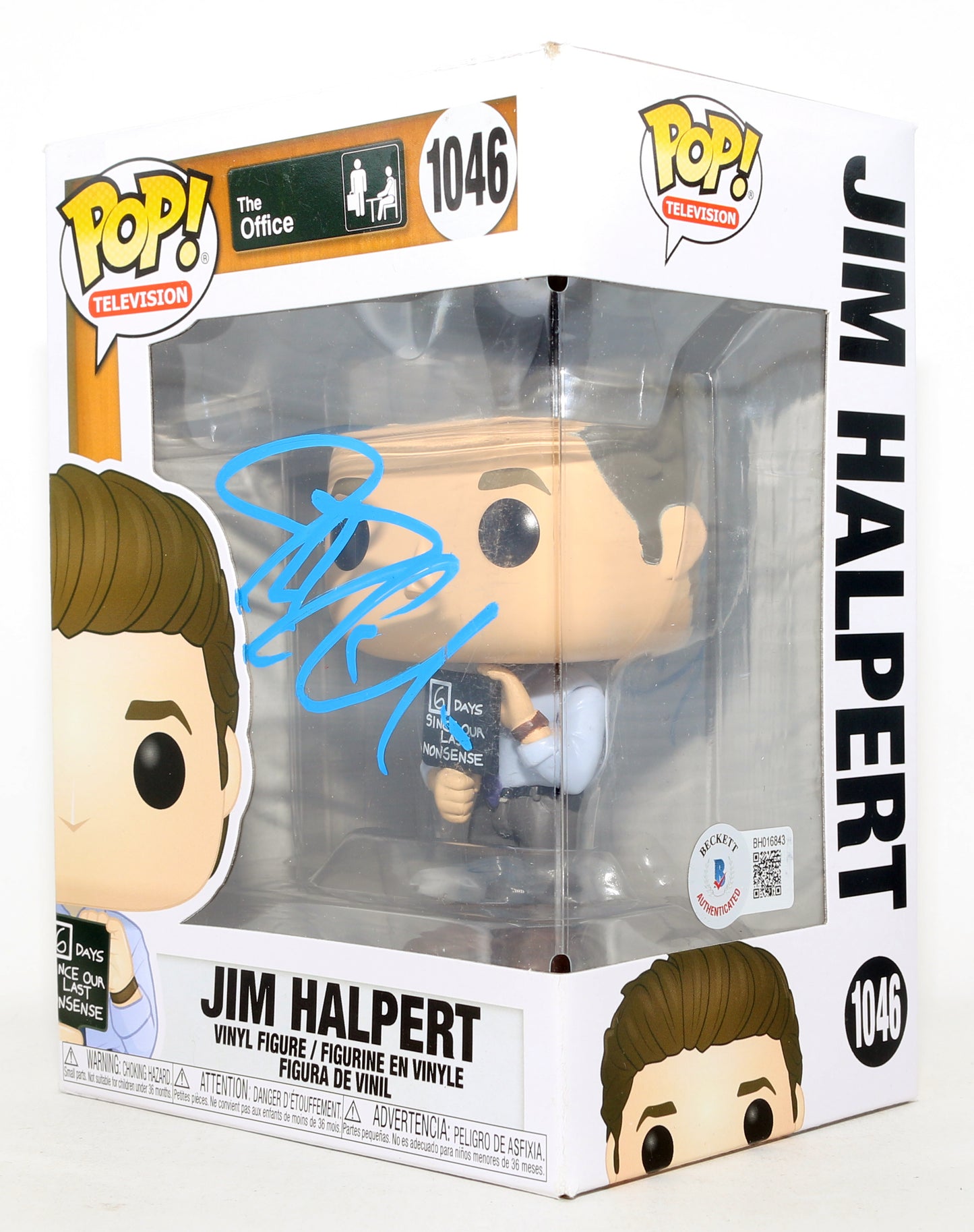 
                  
                    John Krasinski as Jim Halpert in The Office (Beckett) Signed Funko POP! #1046
                  
                