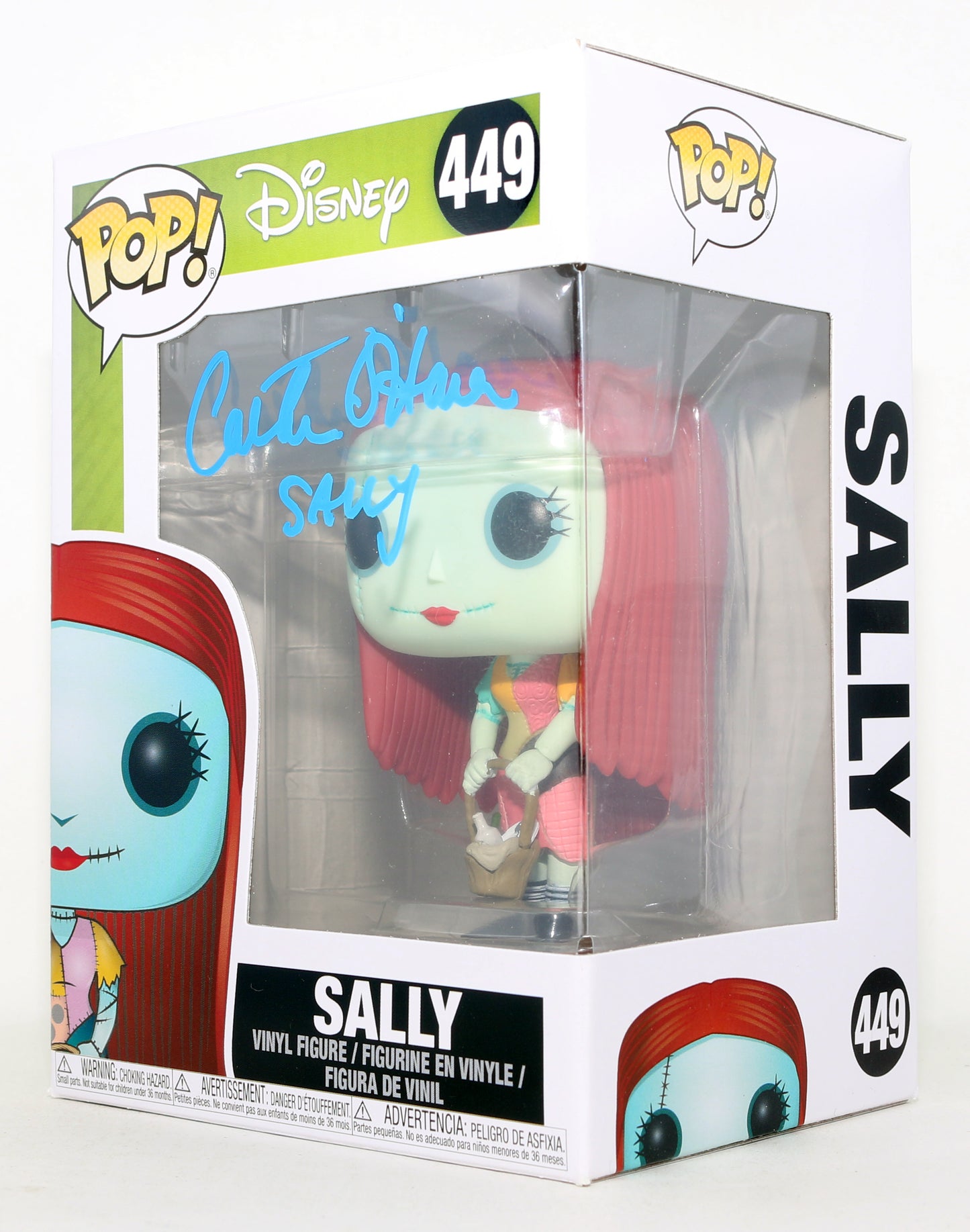 
                  
                    Catherine O'Hara as Sally in The Nightmare Before Christmas Signed Funko POP! #449 with Character Name
                  
                