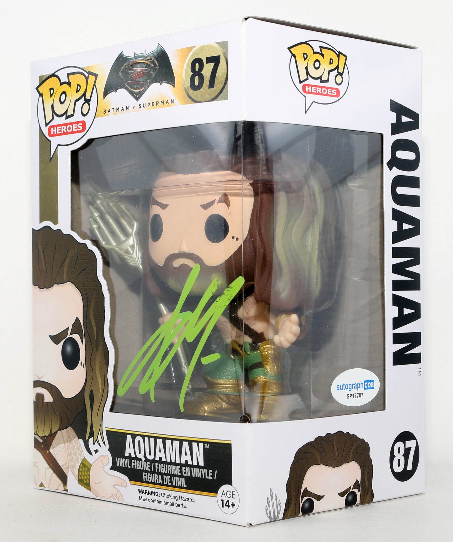 
                  
                    Jason Momoa as Aquaman in Batman v Superman Signed Funko POP! #87
                  
                