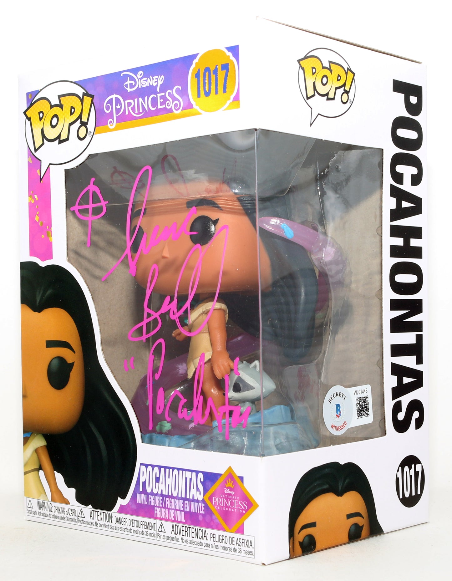 
                  
                    Irene Bedard as Pocahontas in Disney's Pocahontas (Beckett) Signed Funko POP! #1017 with Character Name
                  
                