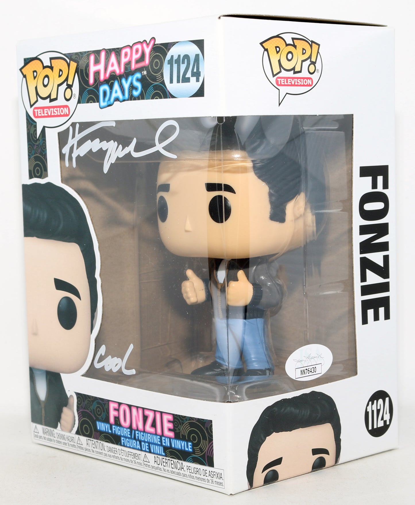 
                  
                    Henry Winkler as Fonzie in Happy Days (JSA) Signed Funko POP! #1124 with Quote
                  
                