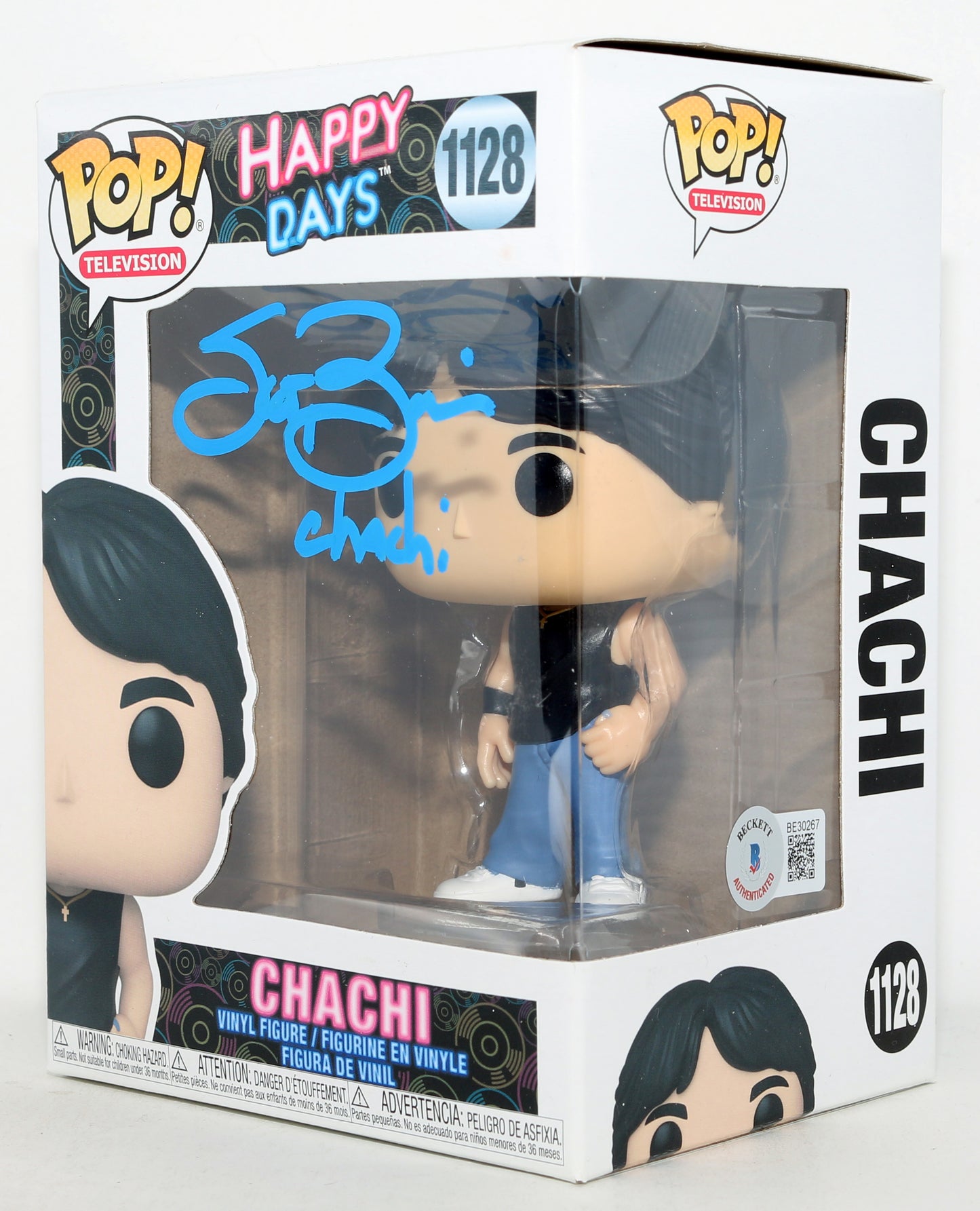
                  
                    Scott Baio as Chachi in Happy Days (Beckett) Signed Funko POP! #1128 with Character Name
                  
                