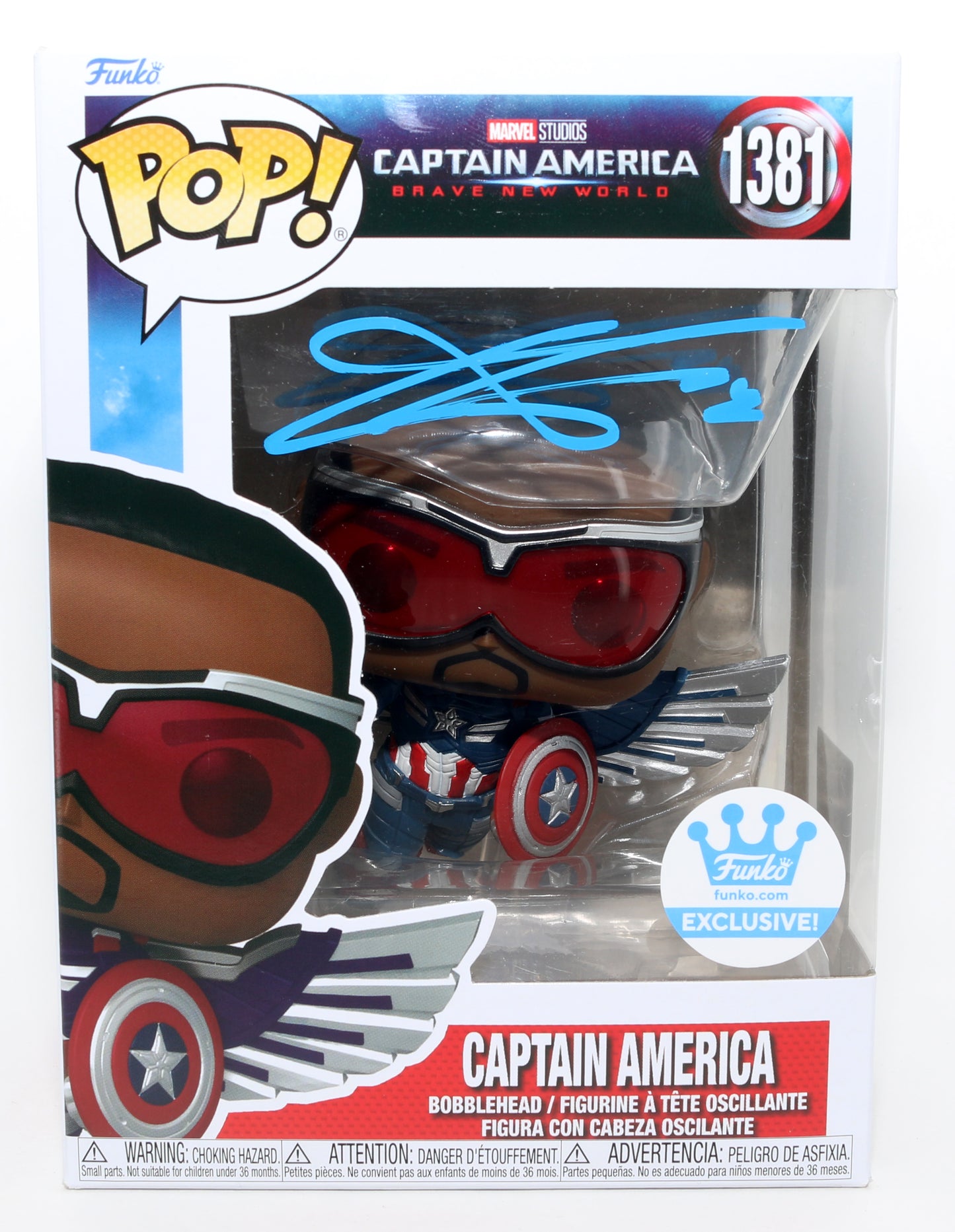 
                  
                    Anthony Mackie as Sam Wilson in Captain America: Brave New World Funko Store Exclusive (Official Pix) Signed Funko POP! #1381
                  
                