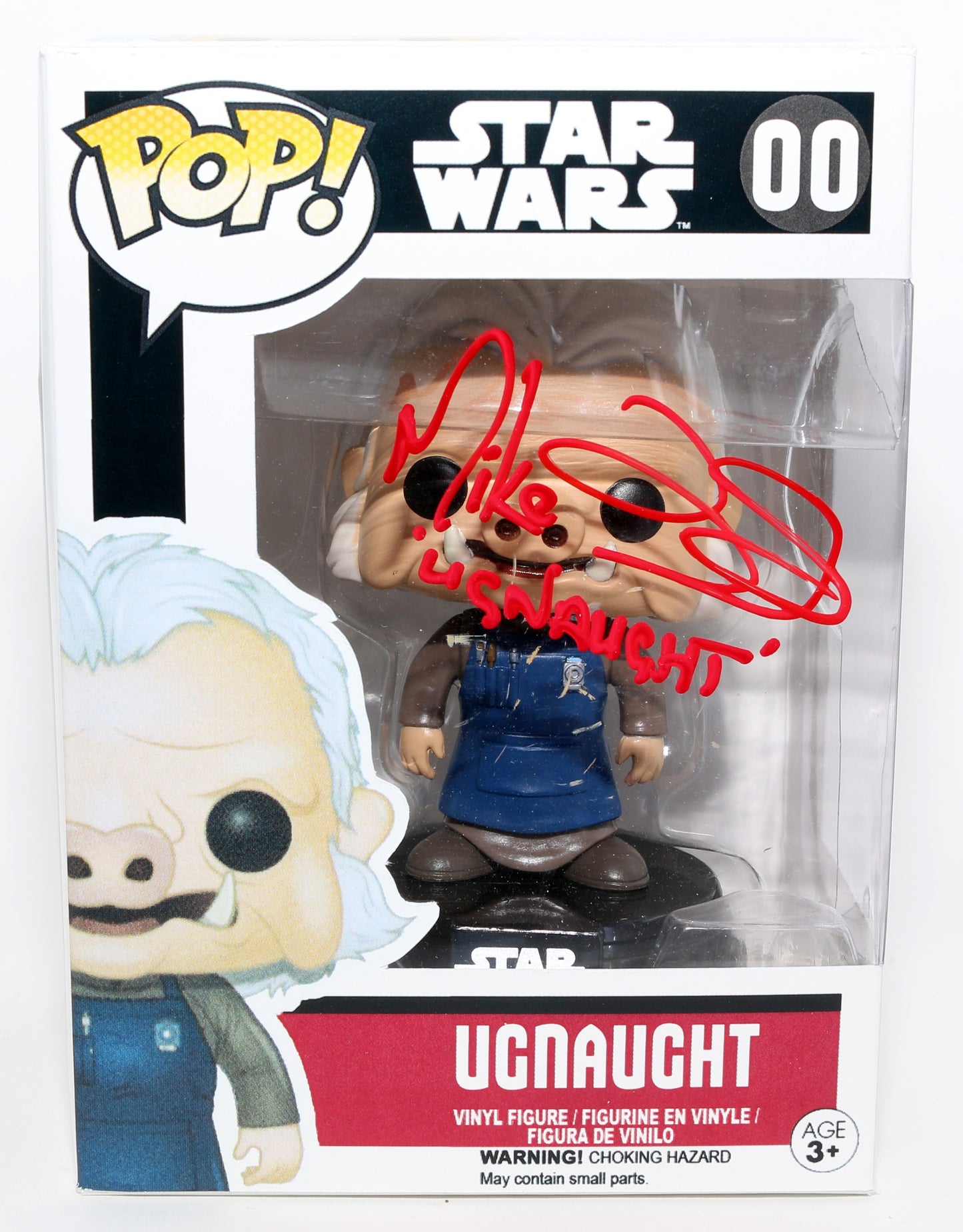 
                  
                    Mike Edmonds as Ugnaughts in Star Wars: The Empire Strikes Back Signed Custom Funko POP! #00 with Character Name
                  
                
