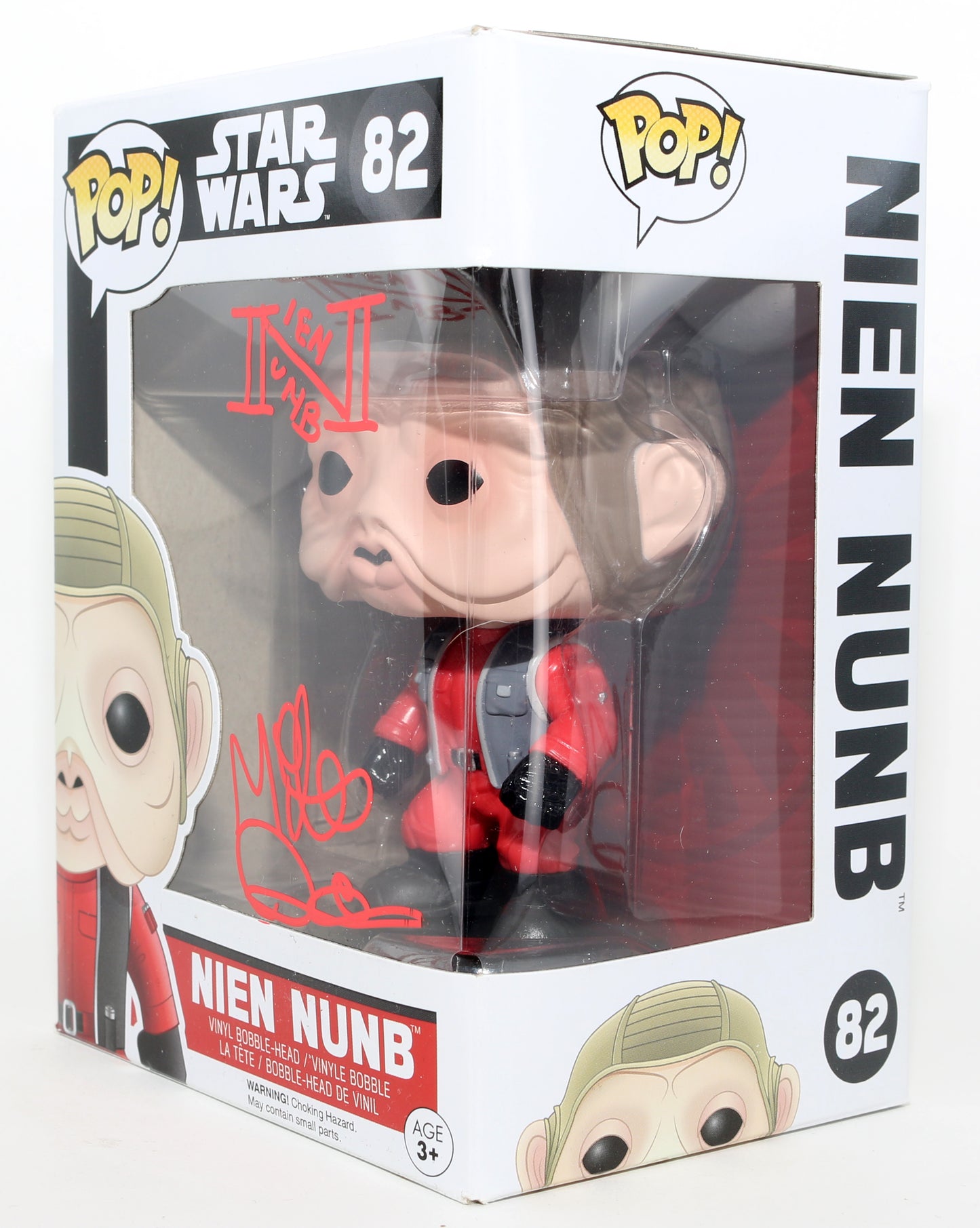 
                  
                    Mike Quinn as Nien Nunb in Star Wars: Return of the Jedi (Star Wars Topps Authentics) Signed Funko POP! #82 with Character Name
                  
                
