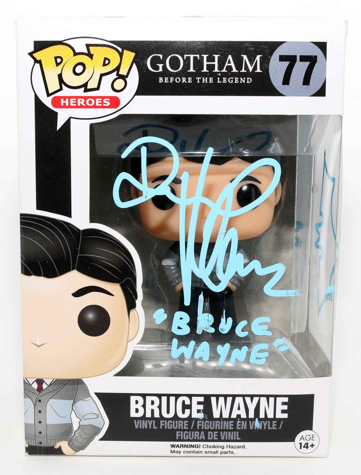
                  
                    David Mazouz as Bruce Wayne in Gotham Signed Funko POP! #77 with Character Name & Sketch
                  
                