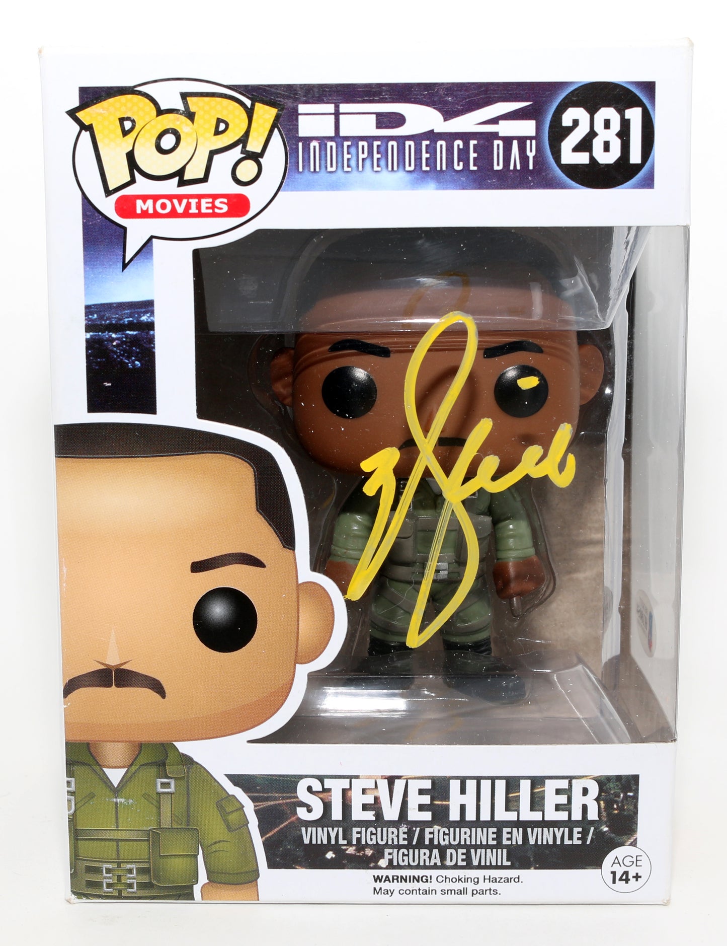 
                  
                    Will Smith as Captain Steven Hiller in Independence Day (Beckett) Signed Funko POP! #281
                  
                