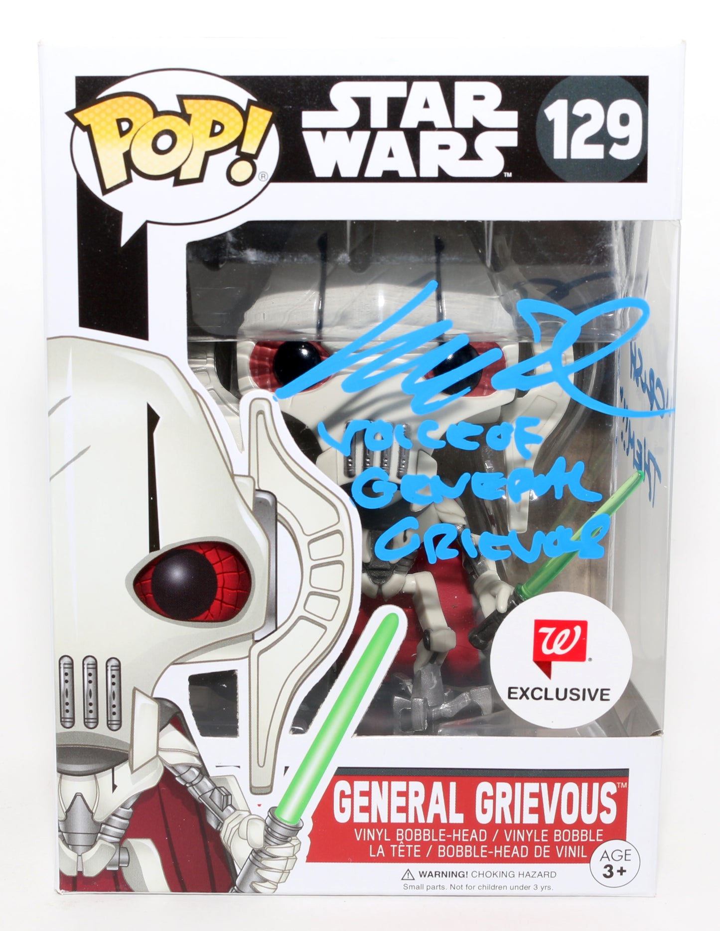 
                  
                    Matthew Wood as General Grievous in Star Wars Episode III: Revenge of the Sith Walgreen's Exclusive Signed Funko POP!  #129 with Character Name & Quote
                  
                