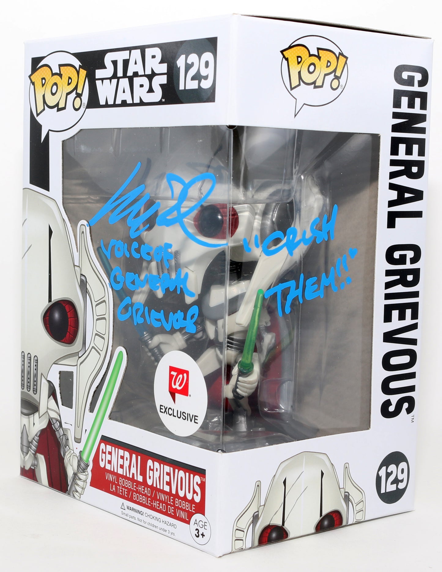 
                  
                    Matthew Wood as General Grievous in Star Wars Episode III: Revenge of the Sith Walgreen's Exclusive Signed Funko POP!  #129 with Character Name & Quote
                  
                