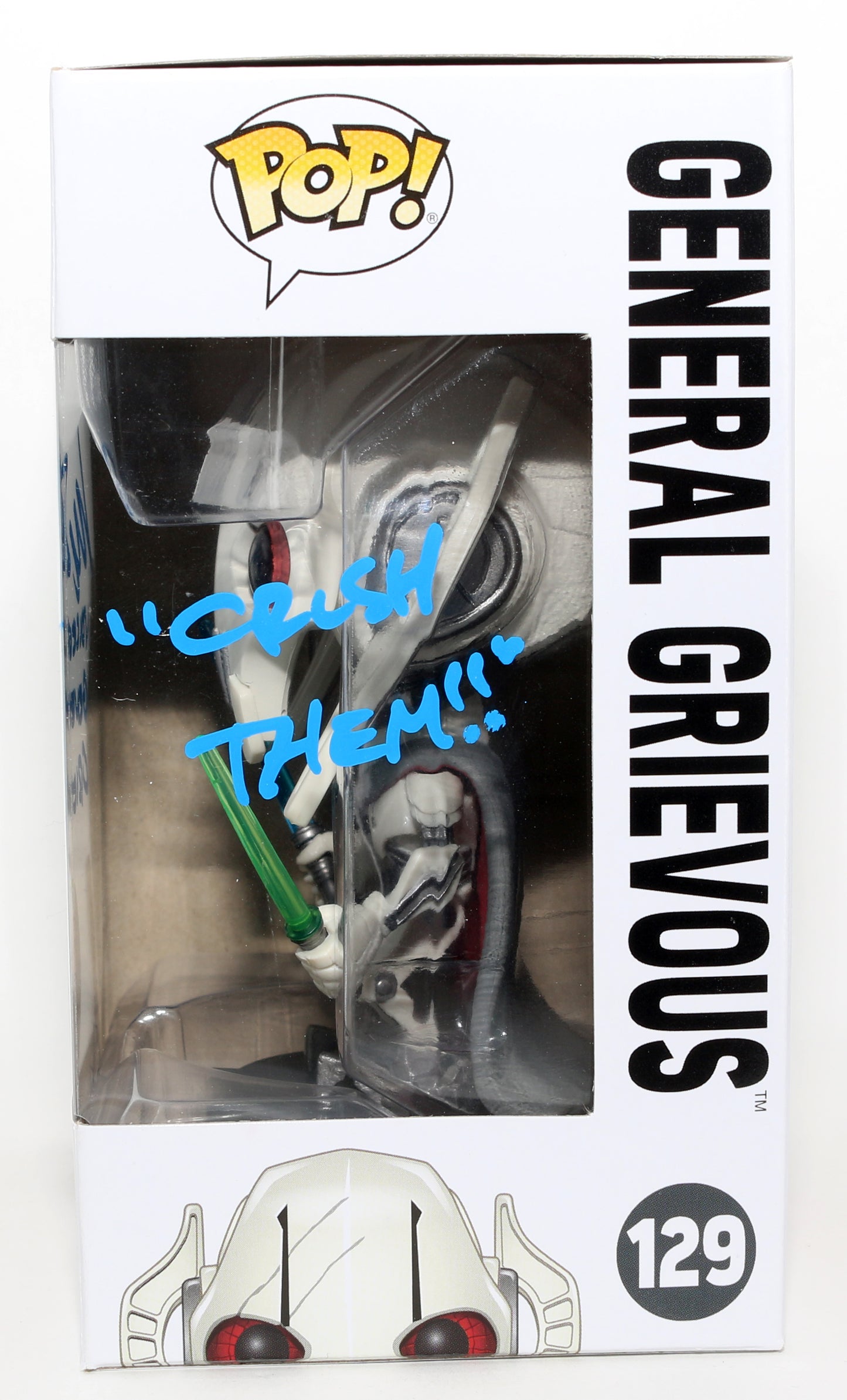 
                  
                    Matthew Wood as General Grievous in Star Wars Episode III: Revenge of the Sith Walgreen's Exclusive Signed Funko POP!  #129 with Character Name & Quote
                  
                