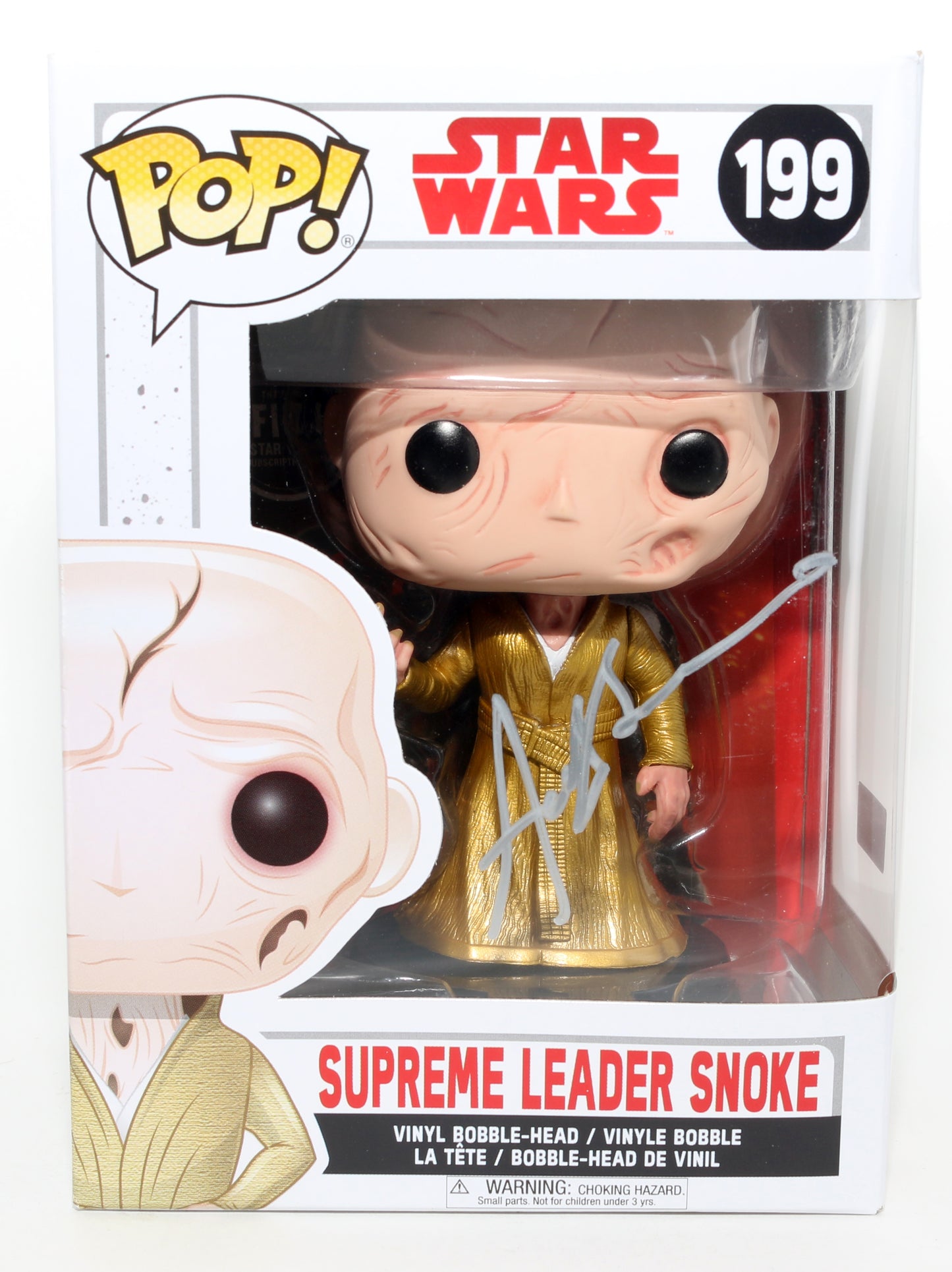 
                  
                    Andy Serkis as Supreme Leader Snoke in Star Wars: The Last Jedi (Celebrity Authentics) Signed Funko POP! #199
                  
                