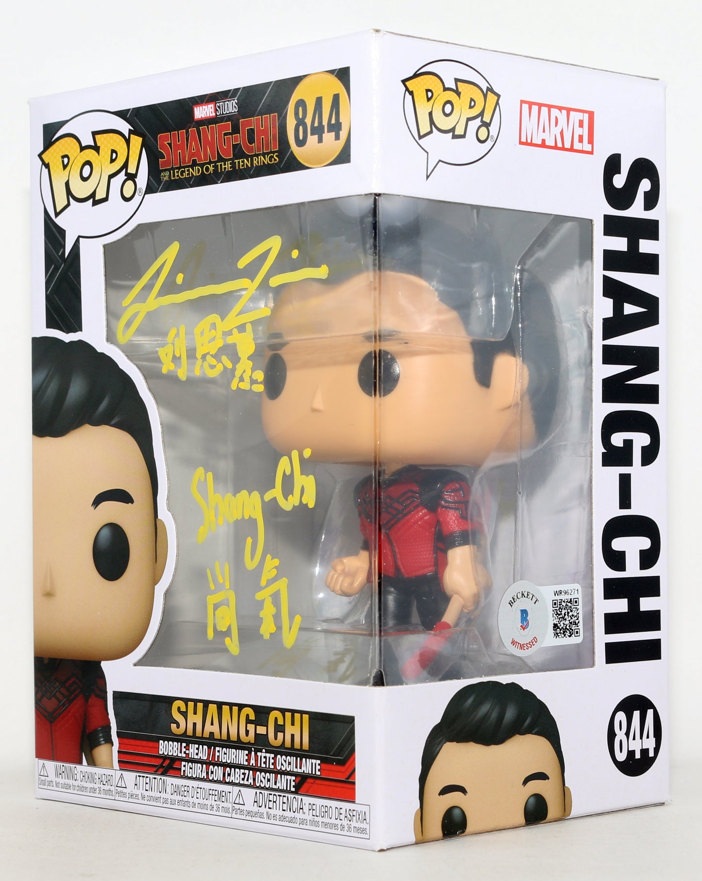 
                  
                    Simu Liu as Shang-Chi in Shang-Chi & the Legend of the Ten Rings (Beckett) Signed Funko POP! #844 with Character Name
                  
                