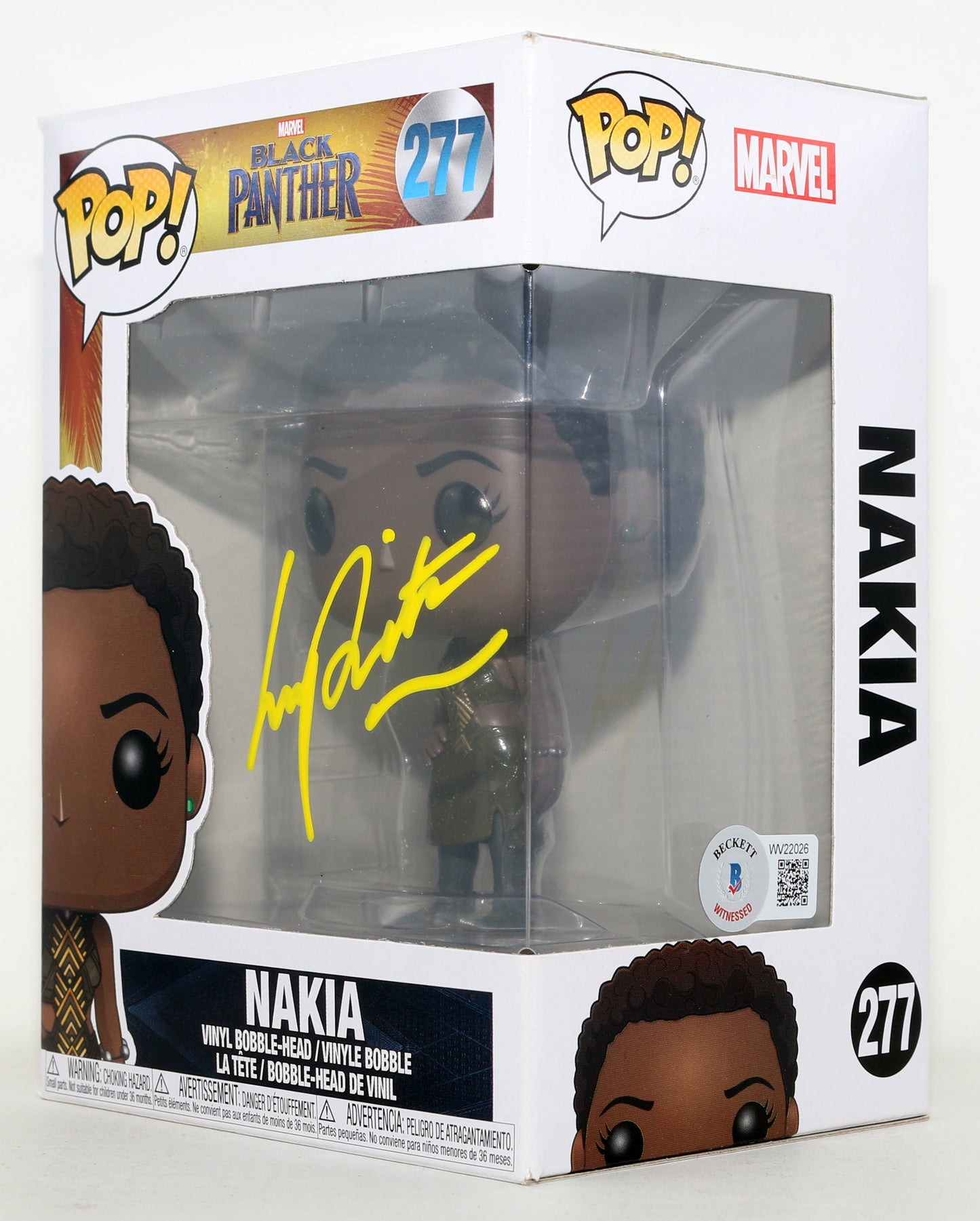 
                  
                    Lupita Nyong'o as Nakia in Black Panther (Beckett Witnessed) Signed Funko POP! #277
                  
                