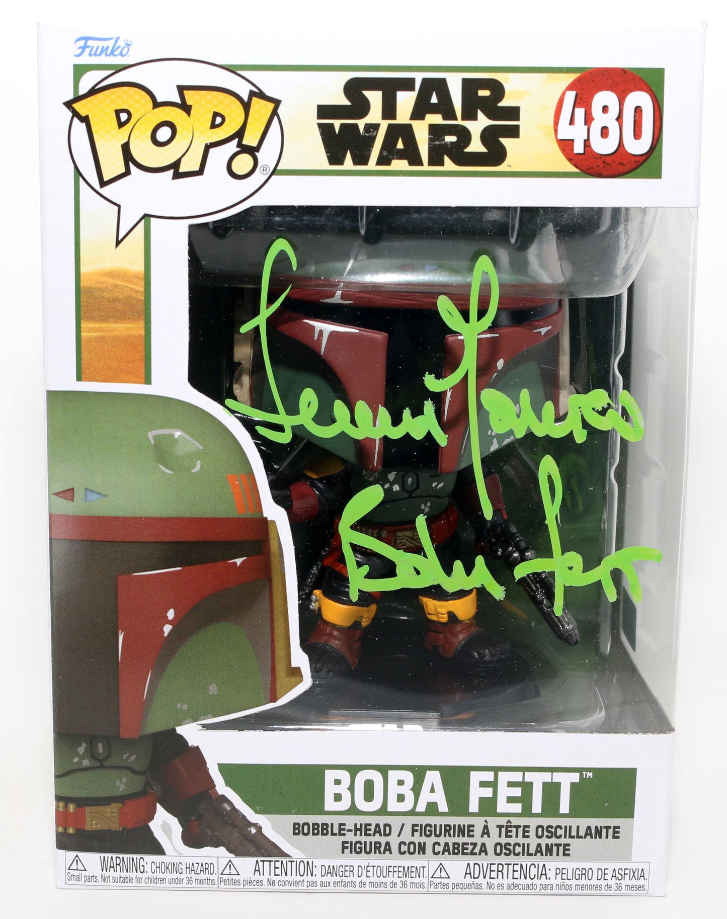 
                  
                    Temuera Morrison as Boba Fett in Star Wars: The Book of Boba Fett (Celebrity Authentics) Signed Funko POP! #480 with Character Name
                  
                