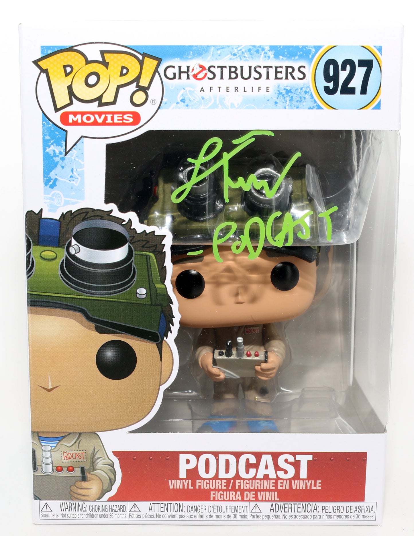 
                  
                    Logan Kim as Podcast in Ghostbusters: Afterlife Signed Funko POP! #927 with Character Name
                  
                