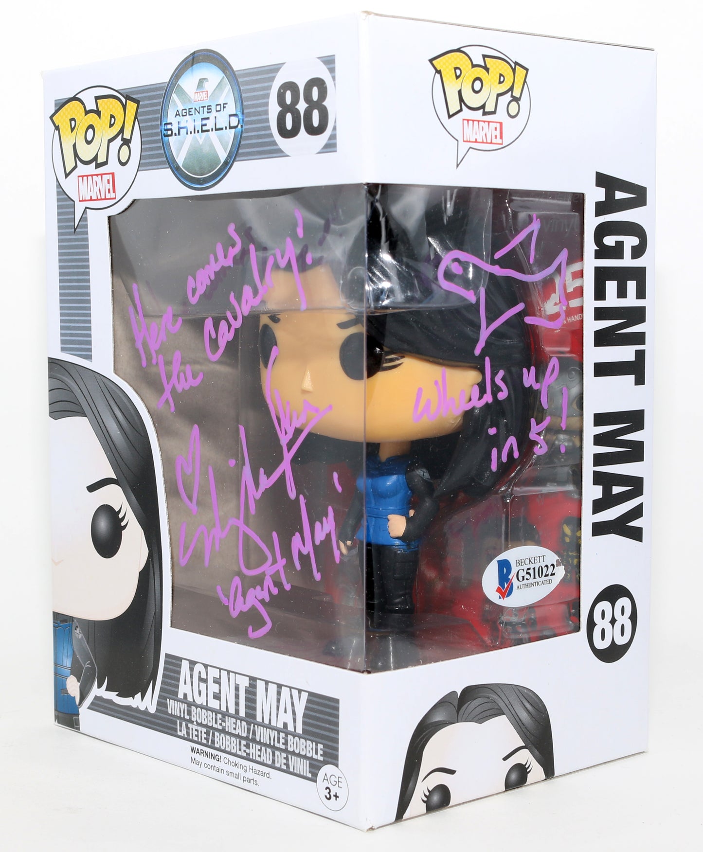 
                  
                    Ming-Na Wen as Agent May in Agents of S.H.I.E.L.D. (Beckett) Signed Funko POP! #88 with Character Name & Quote
                  
                