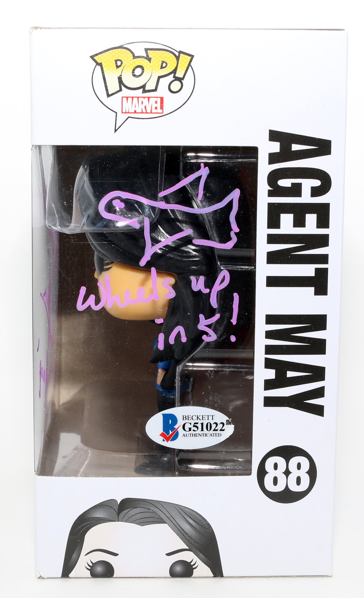 
                  
                    Ming-Na Wen as Agent May in Agents of S.H.I.E.L.D. (Beckett) Signed Funko POP! #88 with Character Name & Quote
                  
                
