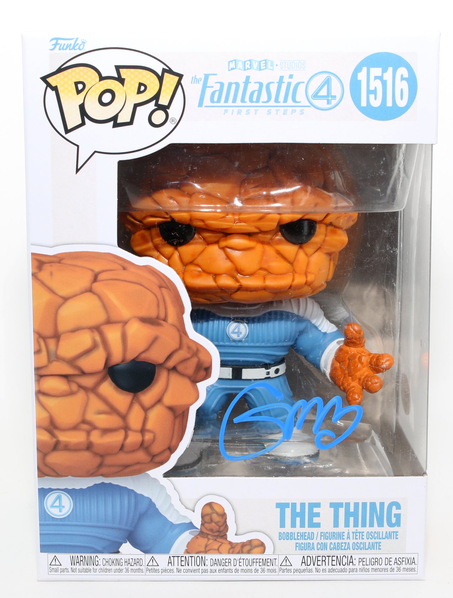 
                  
                    Ebon Moss-Bachrach as Ben Grimm / The Thing in Fantastic Four: First Steps Signed Funko POP! #1516
                  
                