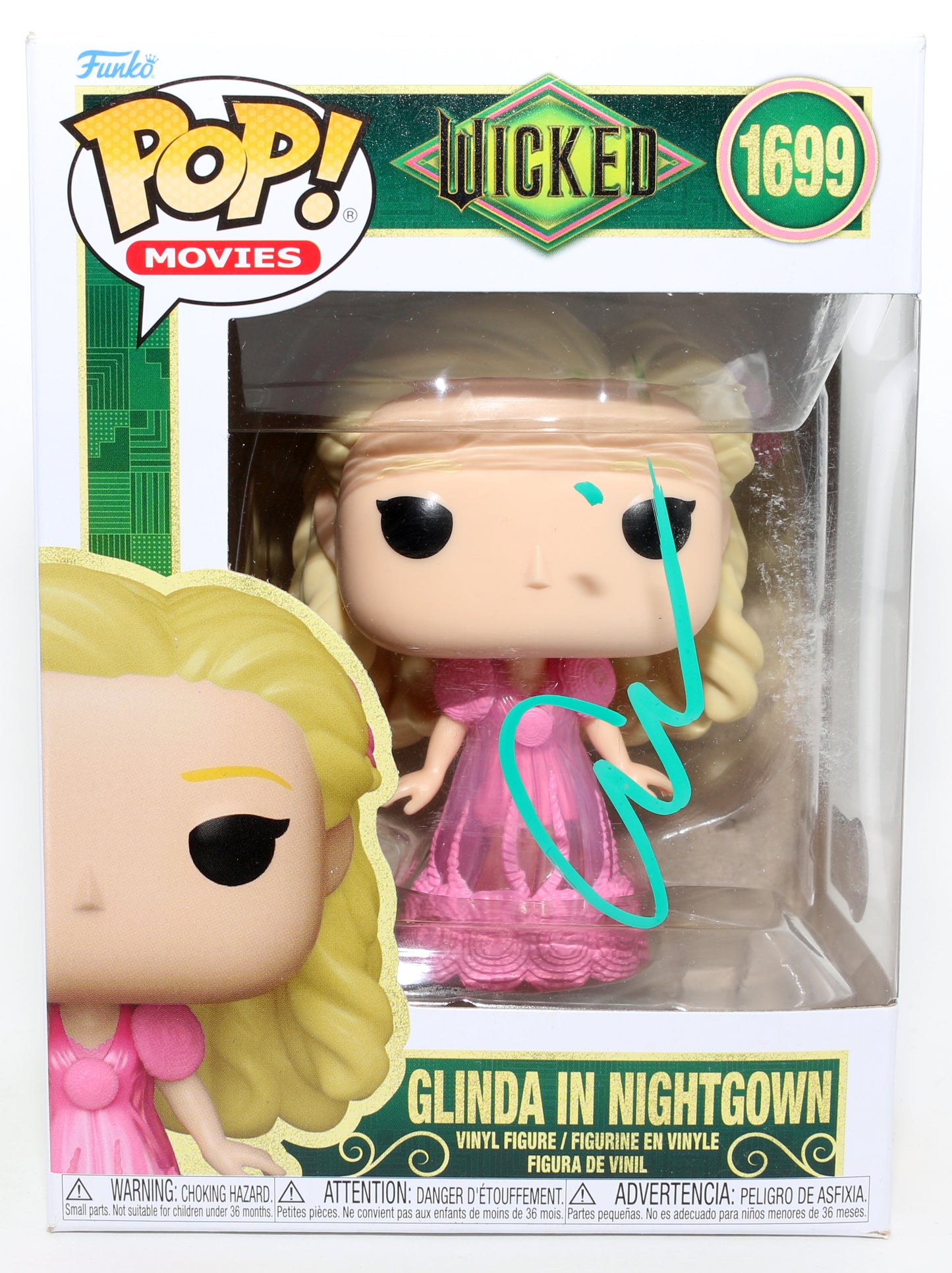 
                  
                    Ariana Grande as Glinda in Nightgown in Wicked (Beckett) Signed Funko POP! #1699
                  
                
