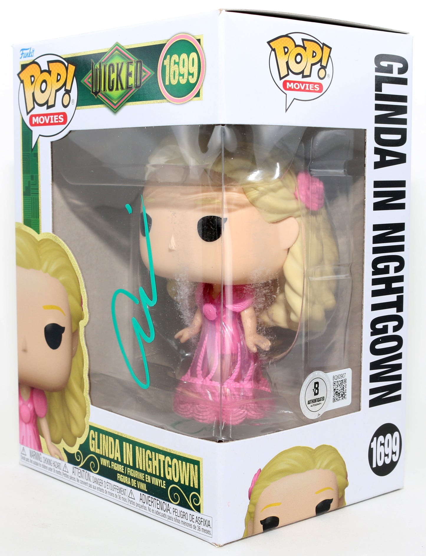 
                  
                    Ariana Grande as Glinda in Nightgown in Wicked (Beckett) Signed Funko POP! #1699
                  
                